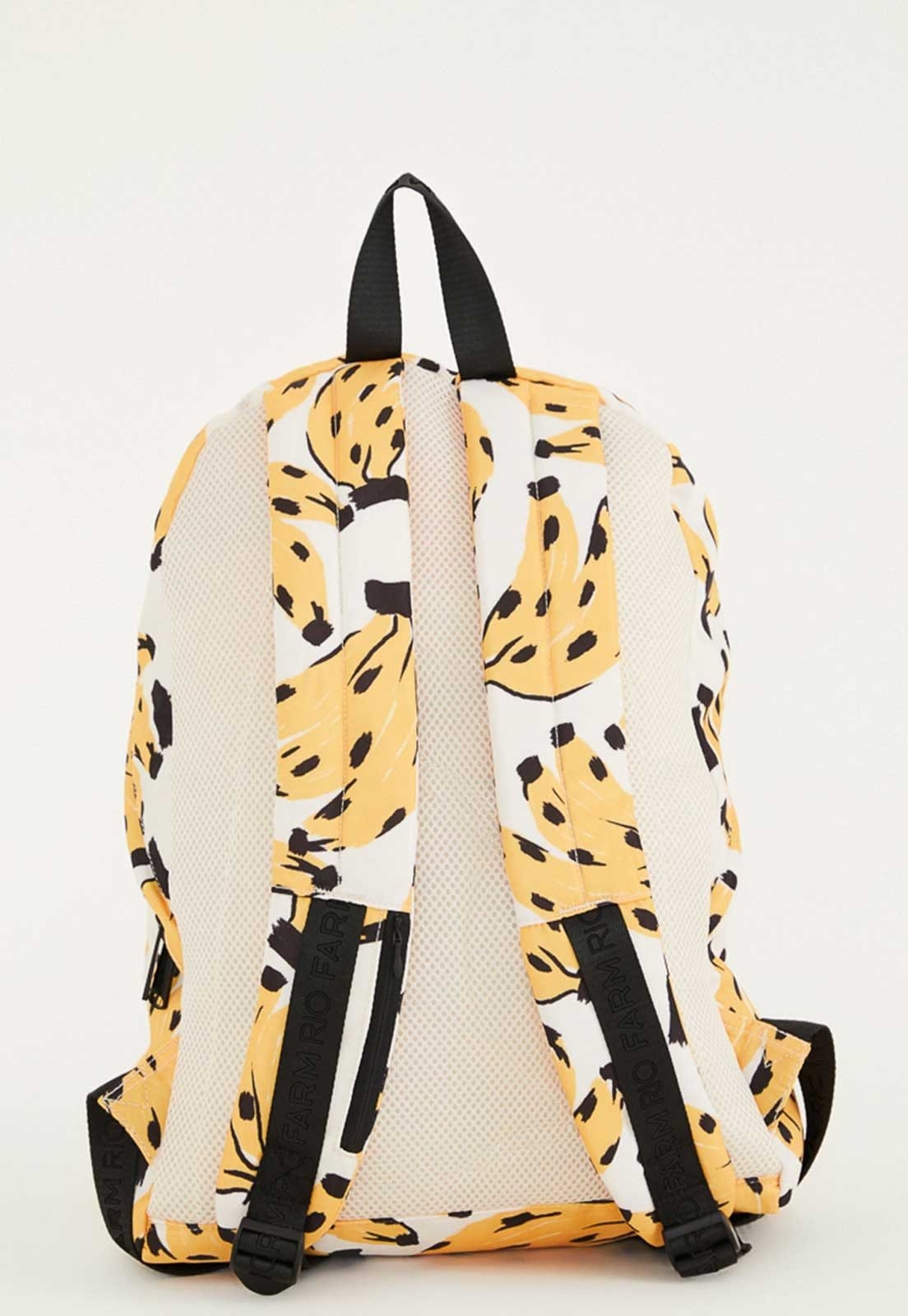 Vista 2 Mochila Feminina FARM Xodó Bossa Banana Off-White FARM off-white white