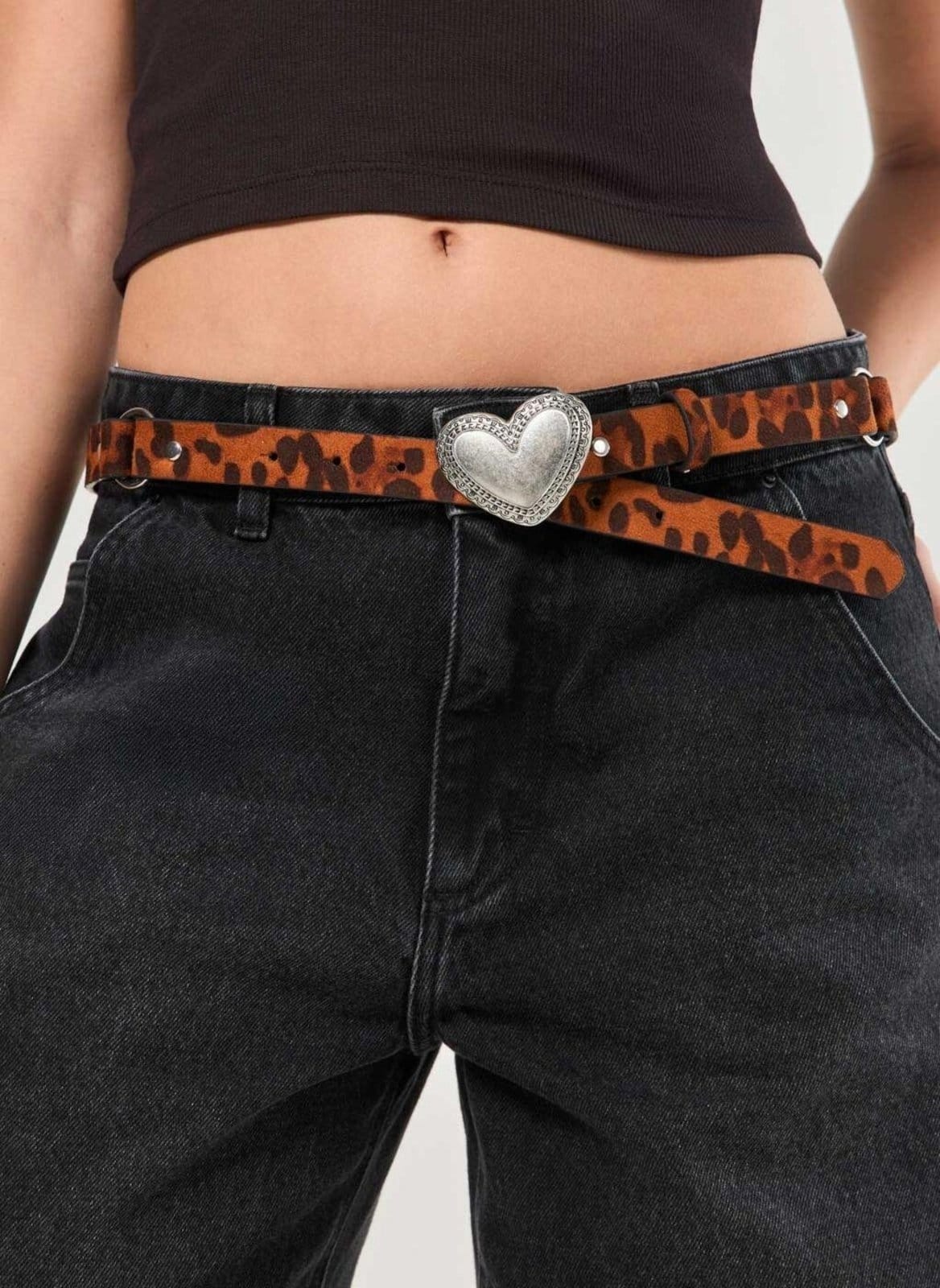 Cinto Oncinha Fivela Coração