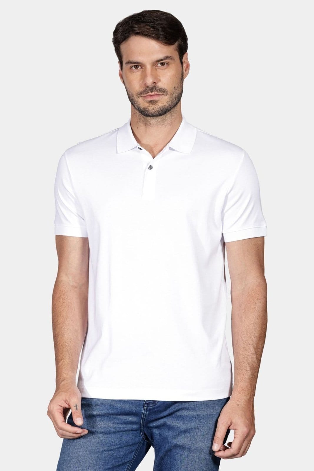 Polo Aramis Algodão Pima Branco