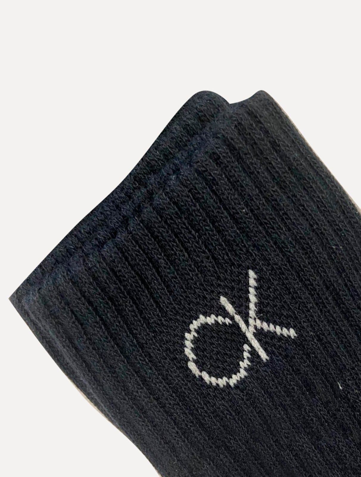 Meia Calvin Klein Esportiva Cano Médio CK Preta 1UN - 2
