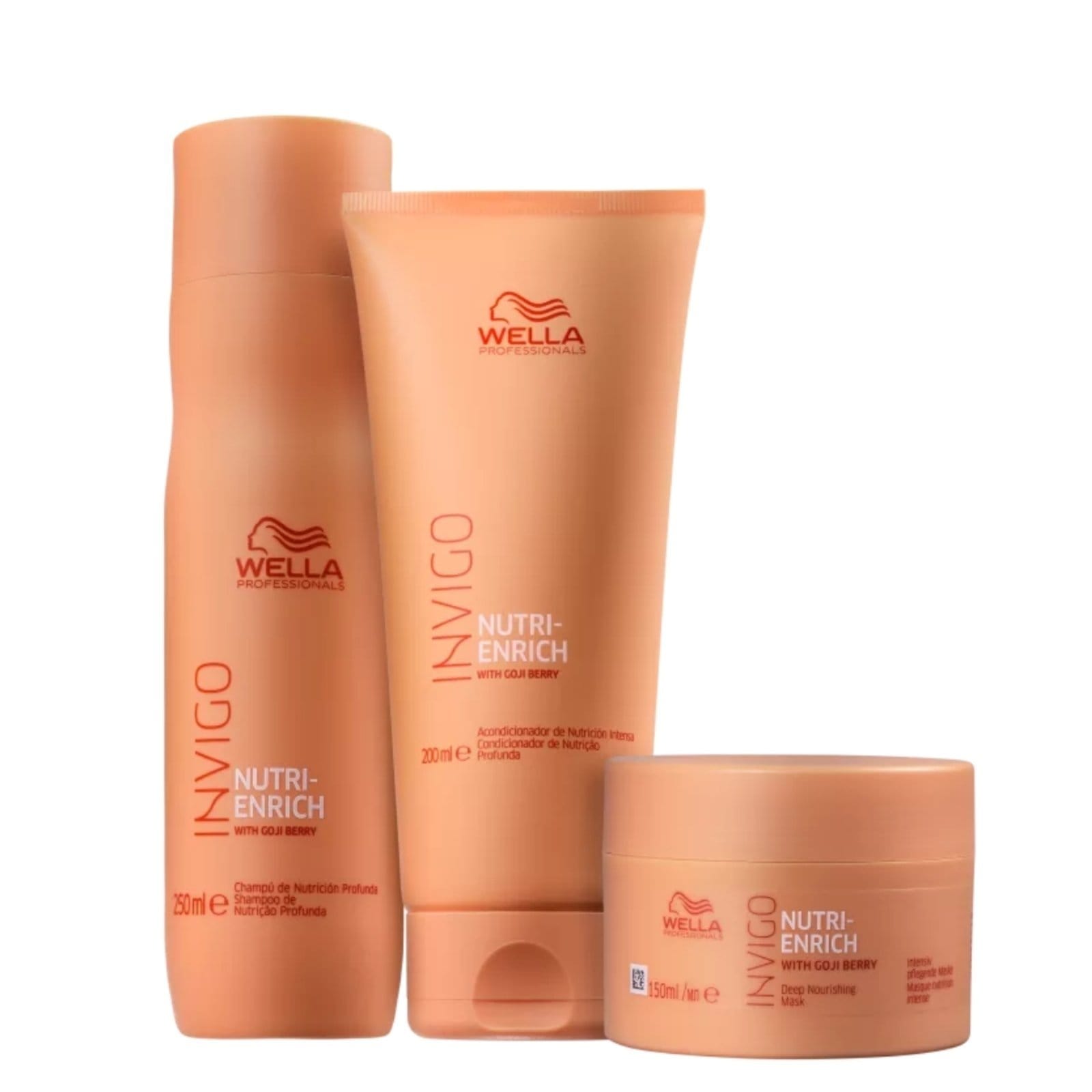 Vista principal Kit Wella Nutri Enrich Shampoo 250Ml + Condicionador 200Ml + Máscara Wella unico