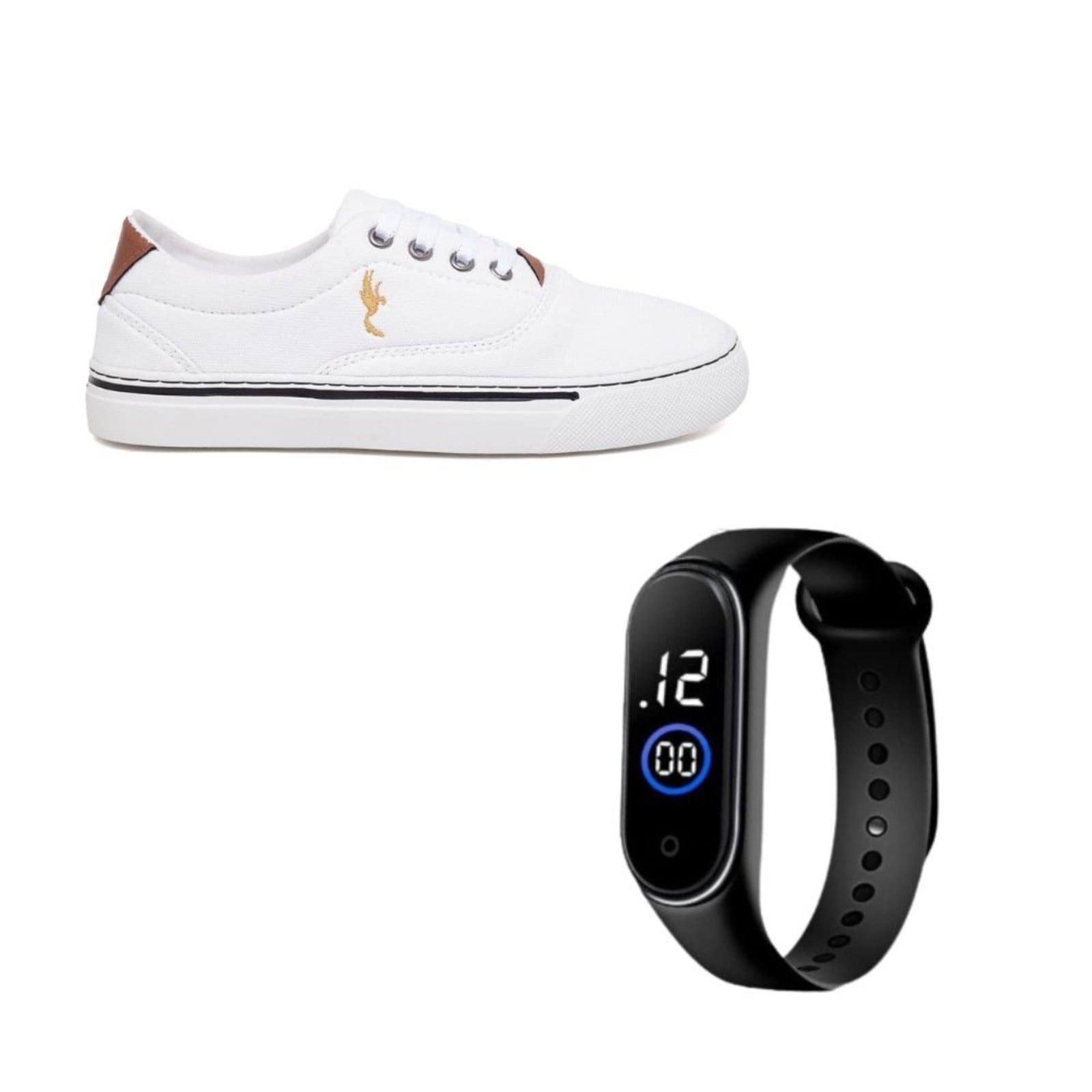 Vista principal Tênis Feminino Authentic Polo Blu Branco com Relógio Digital do 33 ao 40 Polo Blu branco blu