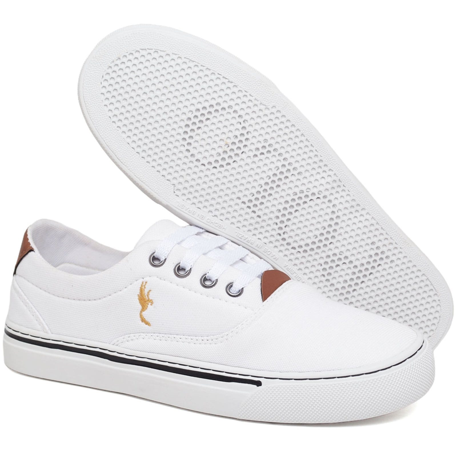 Vista 2 Tênis Feminino Authentic Polo Blu Branco com Relógio Digital do 33 ao 40 Polo Blu branco blu