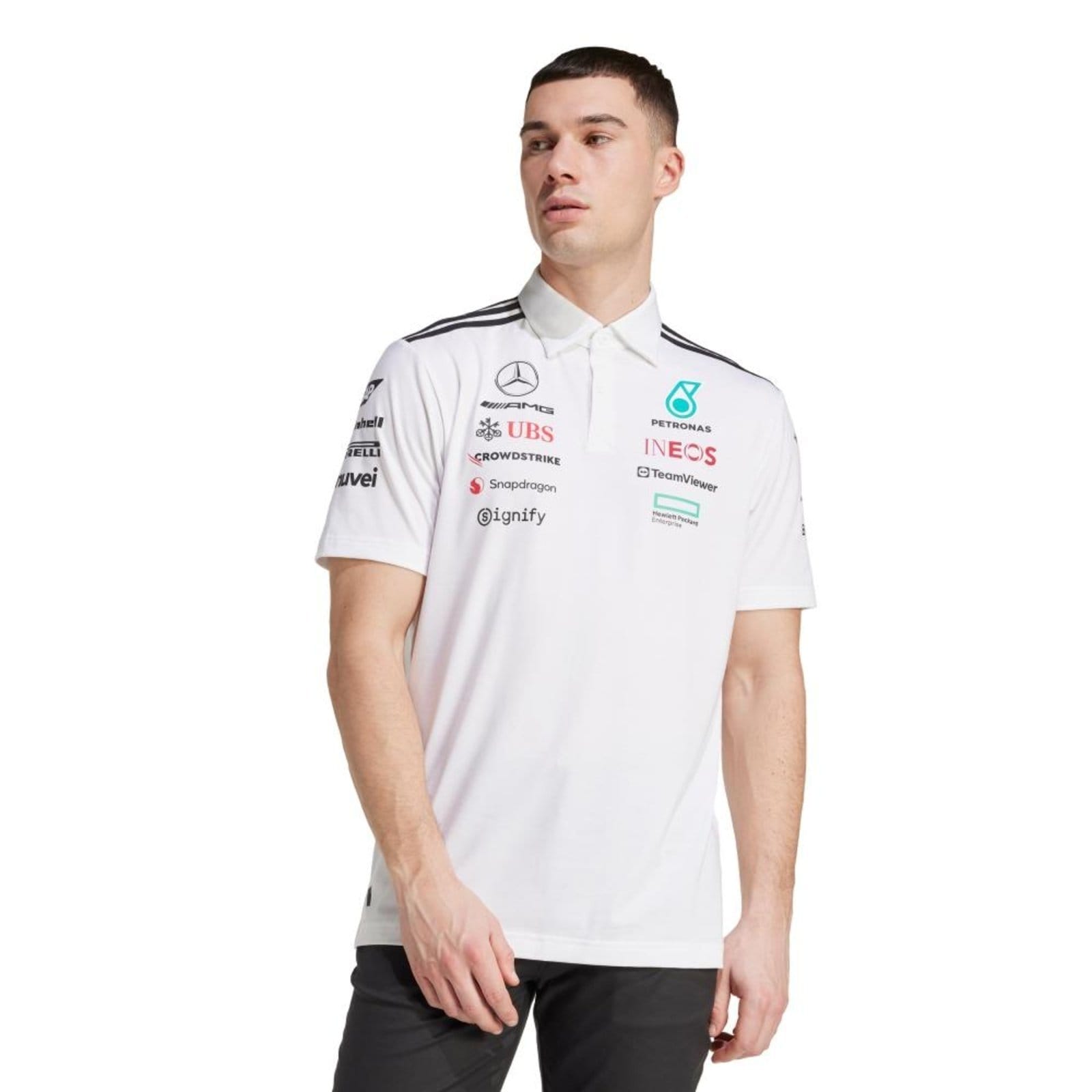 Vista principal Camisa Polo Branca Mercedes - AMG Petronas Formula One Team adidas Performance adidas performance branco