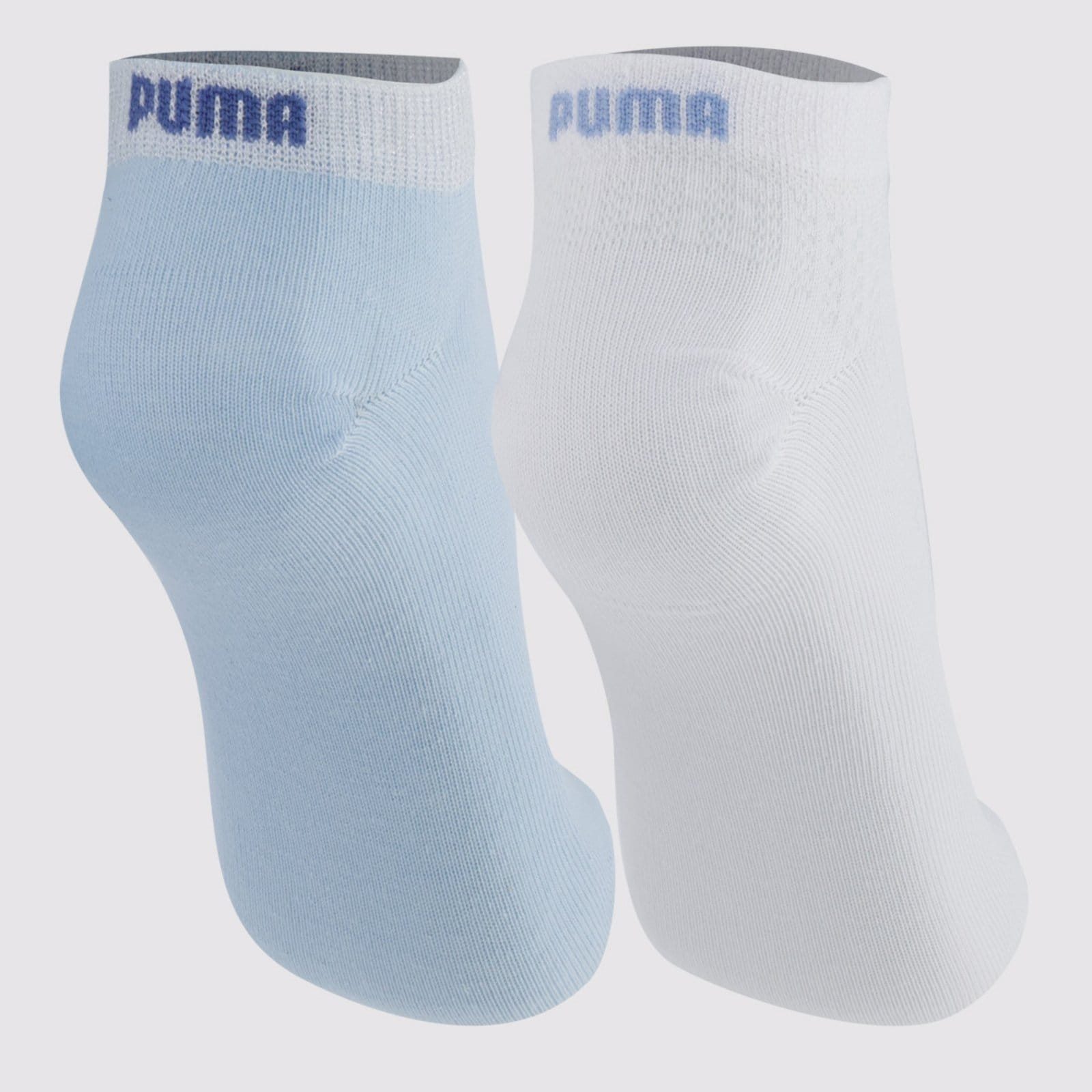 Vista 2 Kit Meia Puma Sapatilha 2 Pares Feminina e Br Puma azul