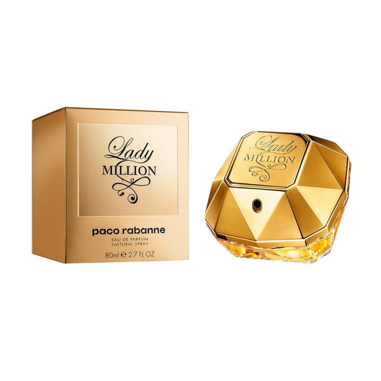 Vista 2 Lady Million Feminino Eau de Parfum 80.ml Paco Rabanne incolor