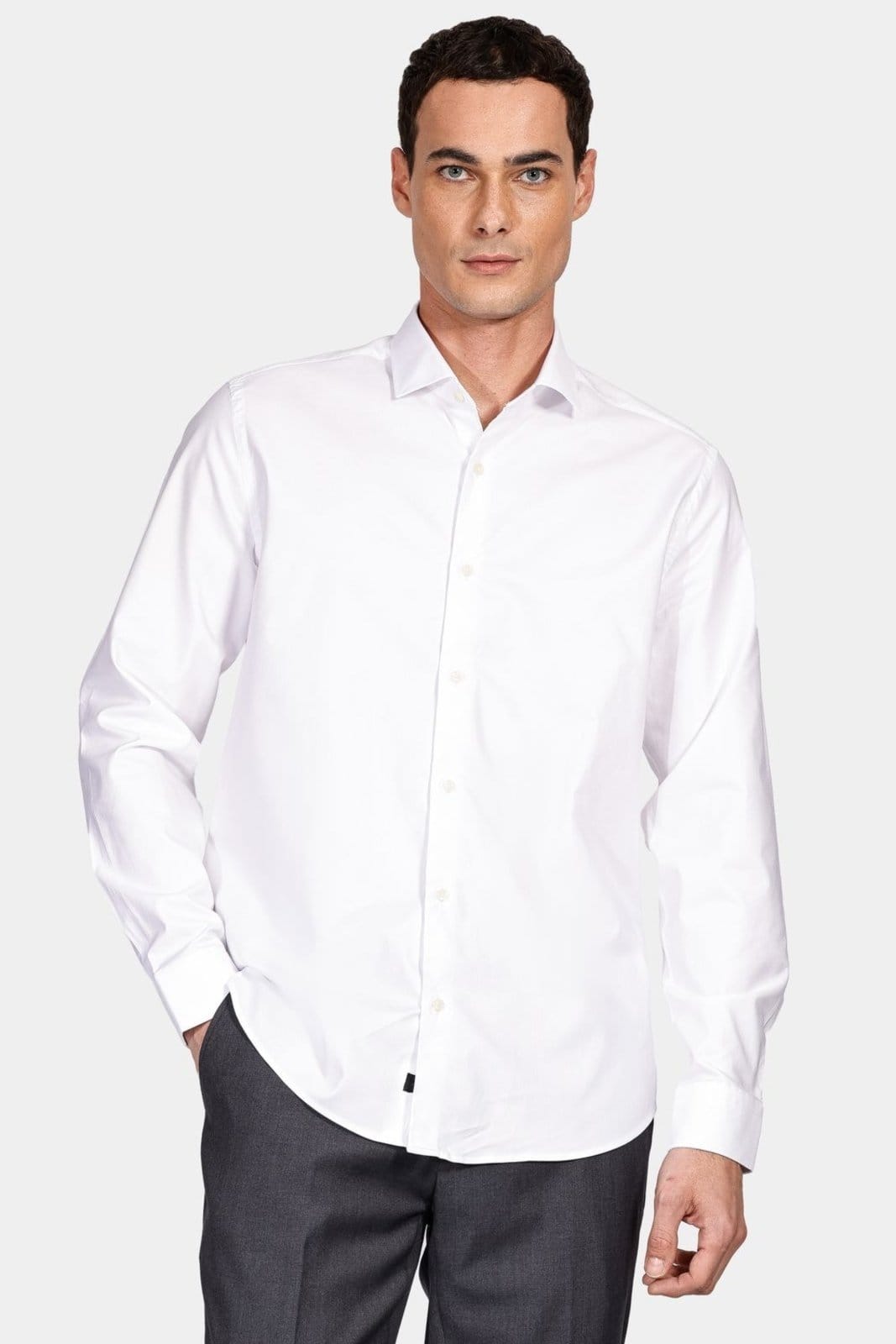 Camisa Aramis Manga Longa Slim Sarja Pima Stretch