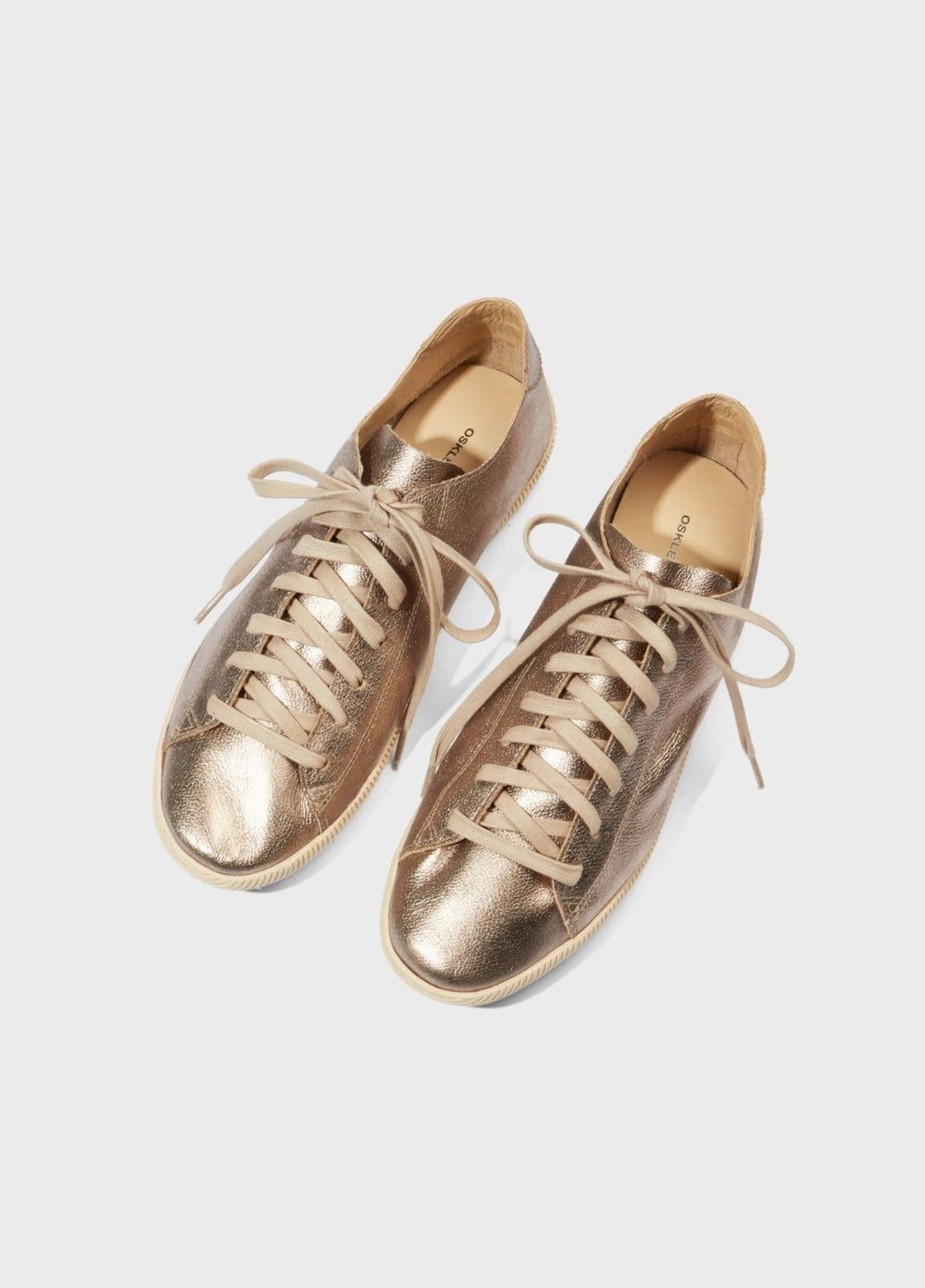 Vista 2 Tênis arpoador soft metallic Osklen bege metallic