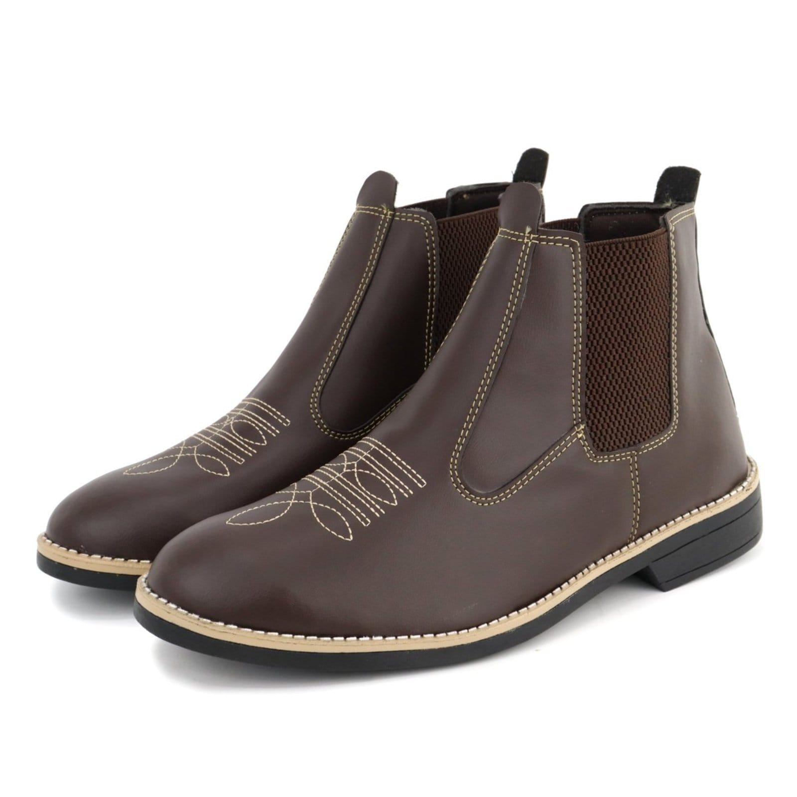 Bota Country Botina Masculina Chelsea Casual Confortavel Café