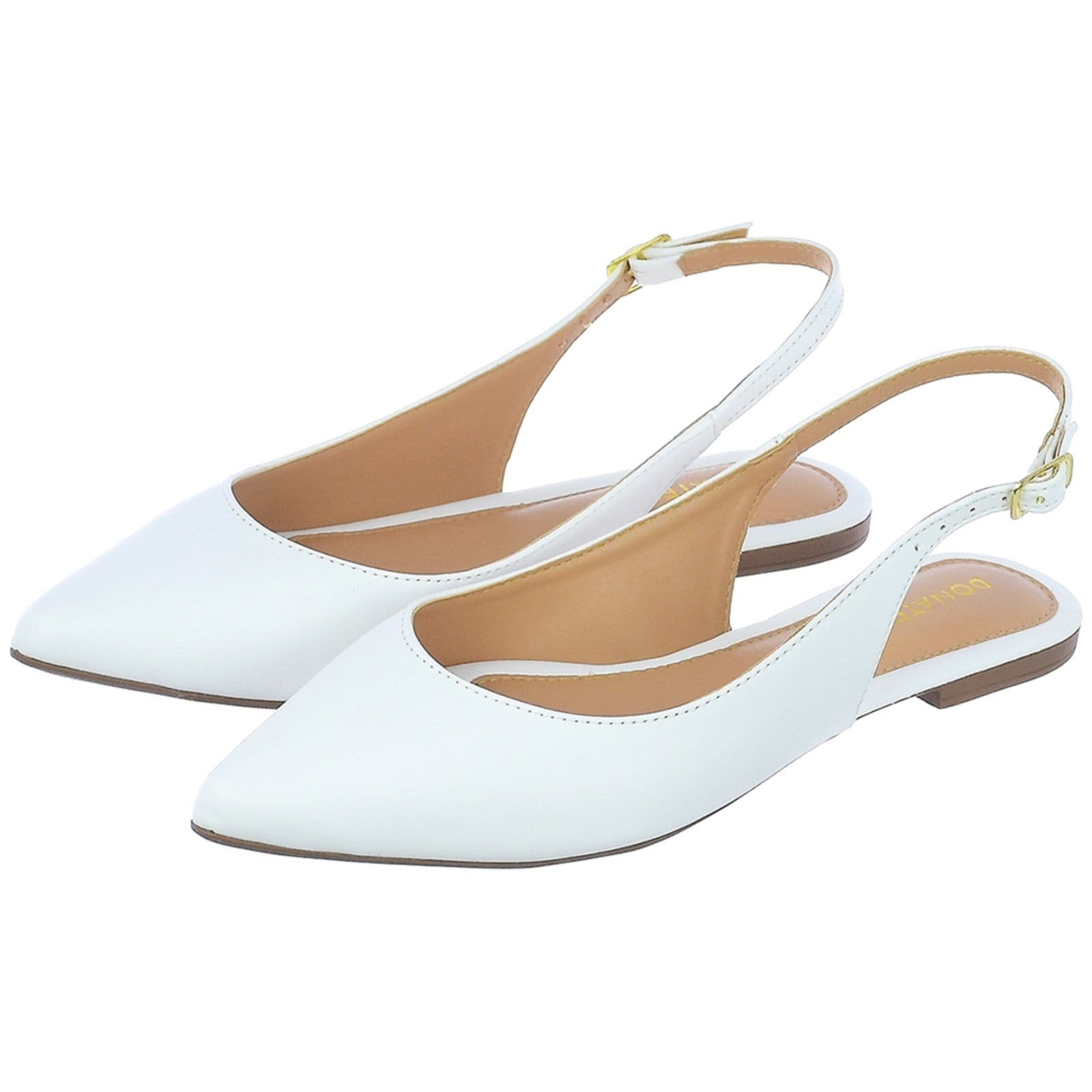 Mule Feminino Sapatilha Bico Fino Donatella Shoes Rasteira Slingback Clássica Lisa