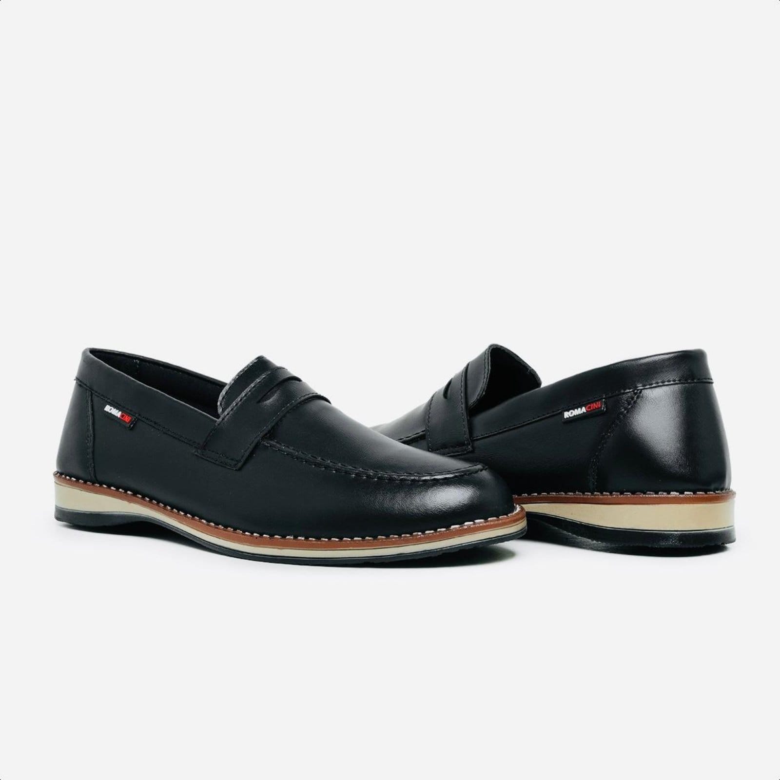 Vista 2 Sapato Oxford Masculino Lavini Social Casual Lançamento Lavini Shoes preto