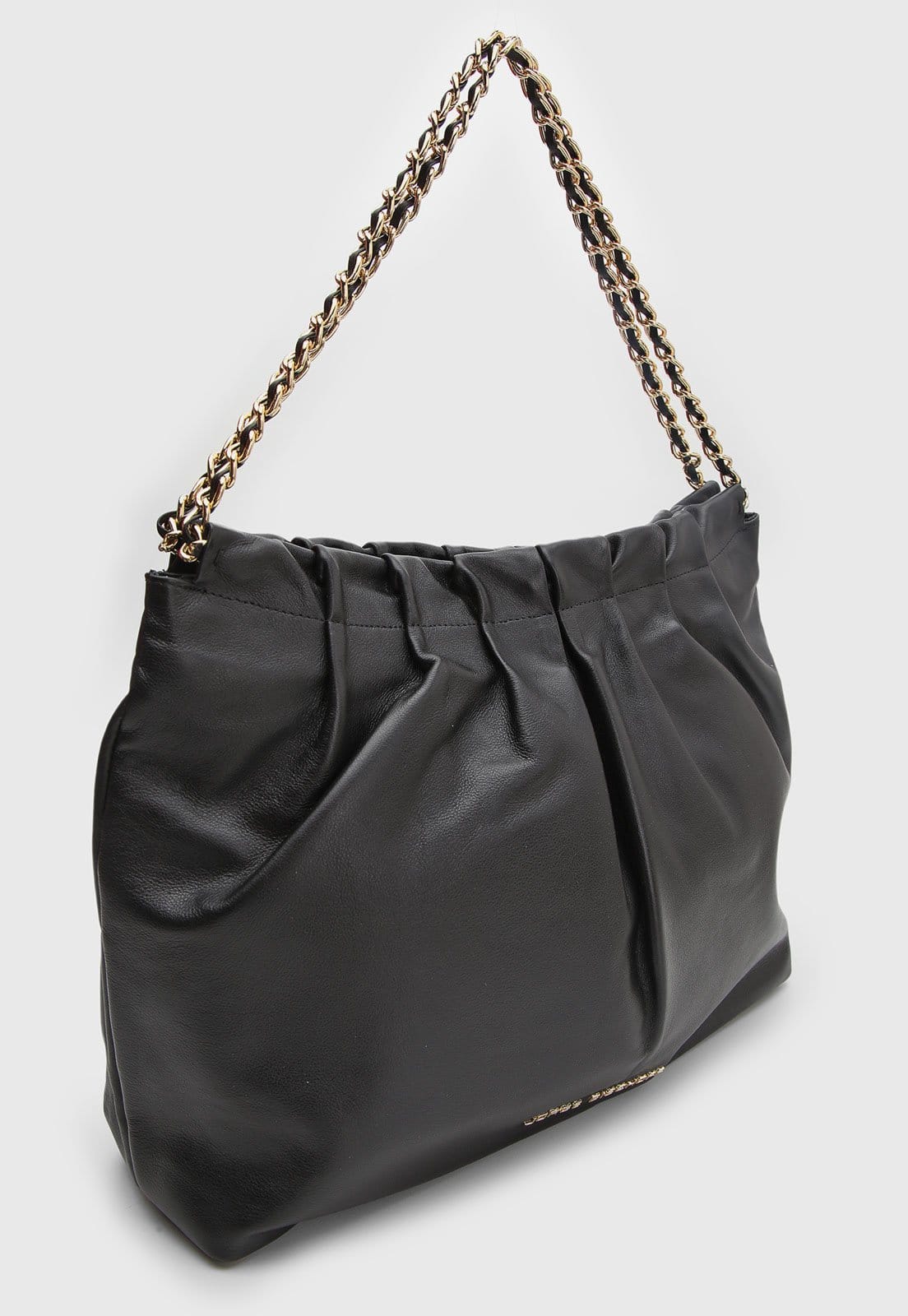 Vista 2 Bolsa Feminina Jorge Bischoff Grande Alça Corrente Preta Jorge Bischoff preto