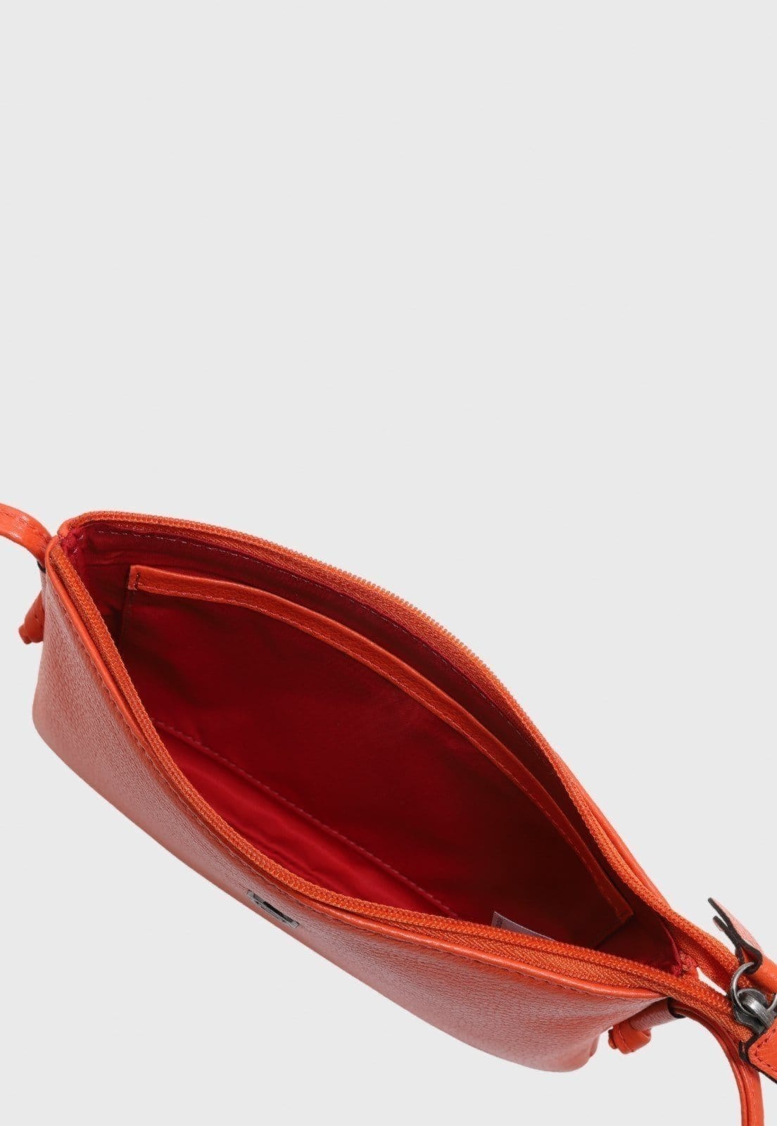 Vista 2 Bolsa Transversal de Couro Mariart Onix Orange Mariart laranja orange