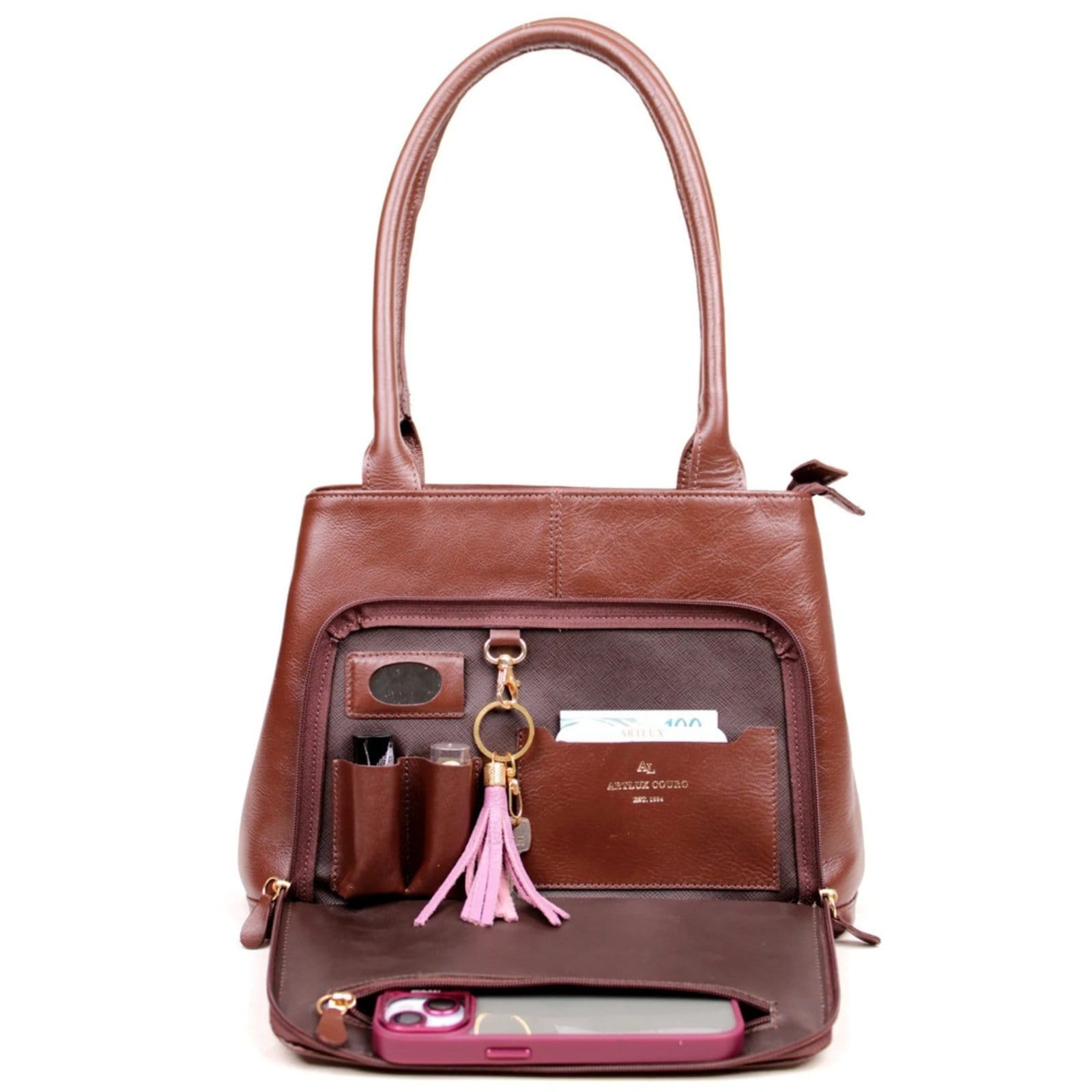 Vista 2 Bolsa Feminina de Ombro Artlux Pinhão Artlux preto