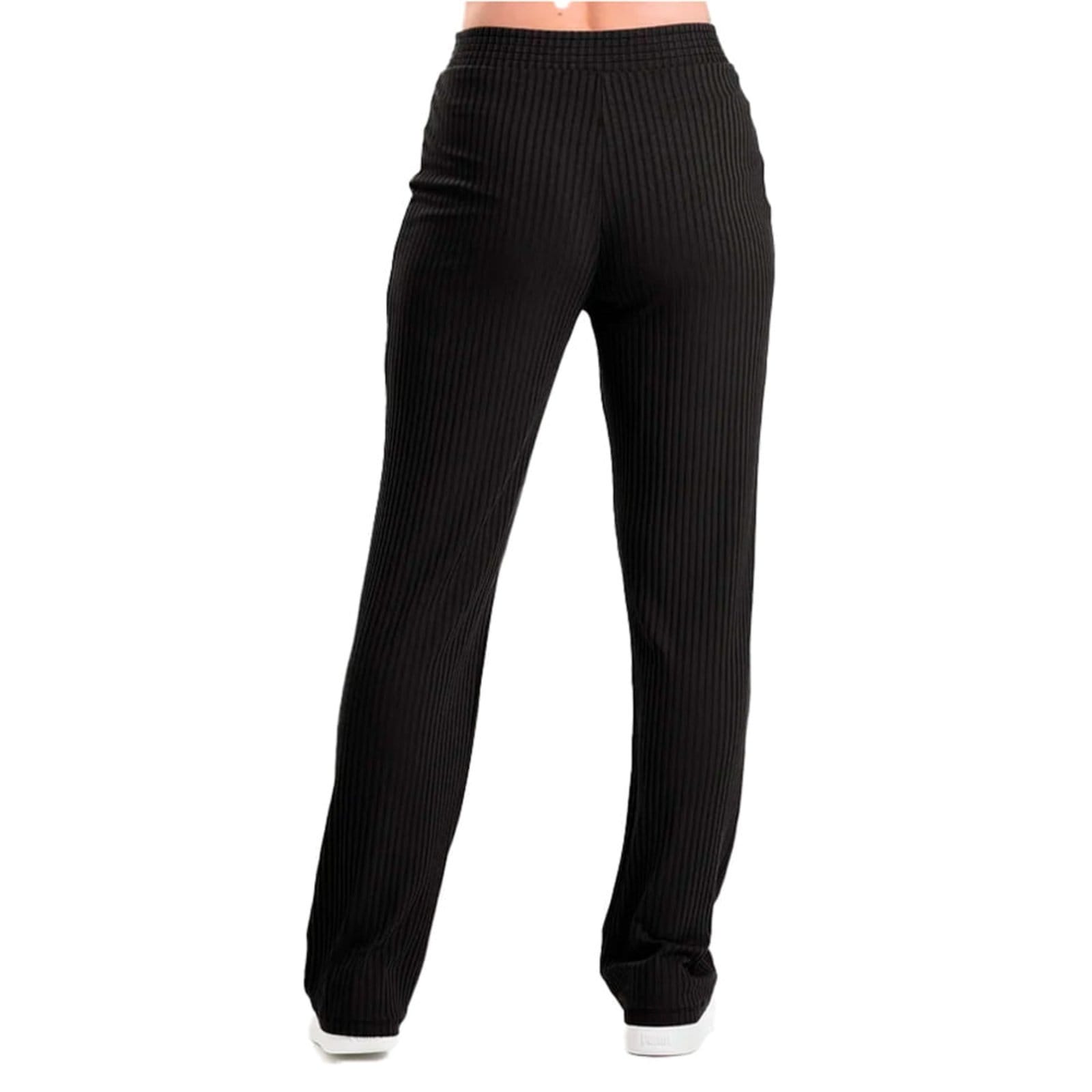 Vista 2 Calça Feminina Cativa Pantalona Canelada Texturizada Cativa preto