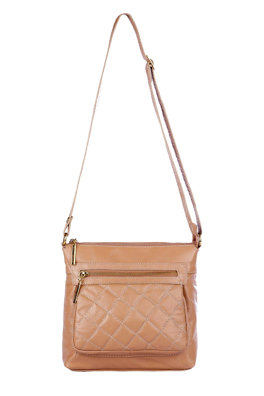 Bolsa Andrea Vinci Transversal Matelassê De Couro Liso Bia