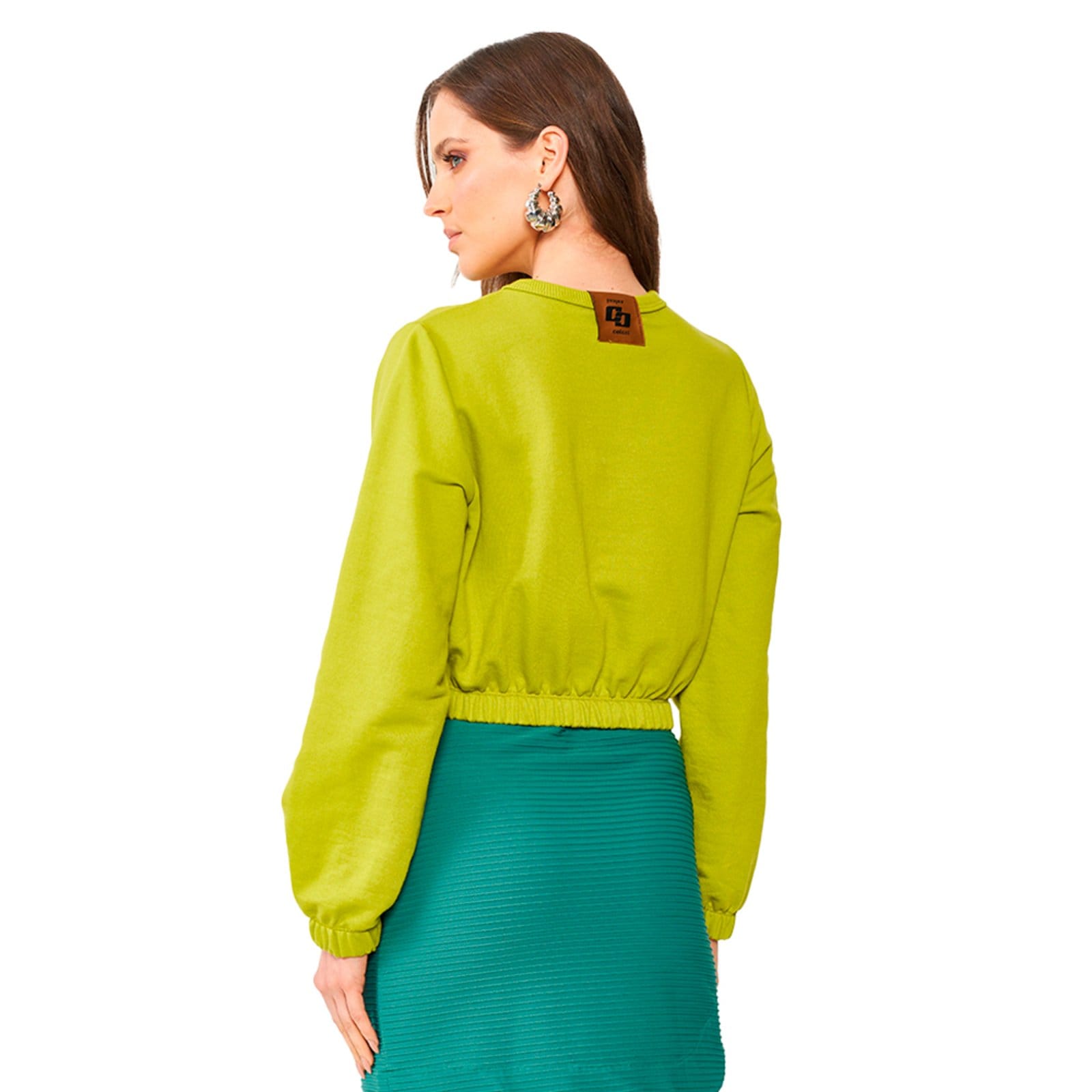 Vista 2 Moletom Colcci Comfort Shape Ou24 Grenoble Feminino Colcci verde