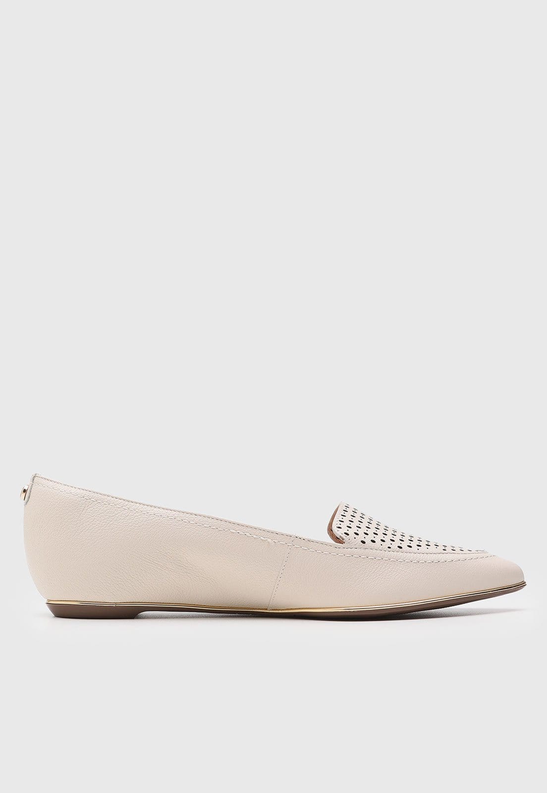 Vista 2 Sapatilha Feminina Jorge Bischoff Recorte Bico Fino Off-White Jorge Bischoff off-white white