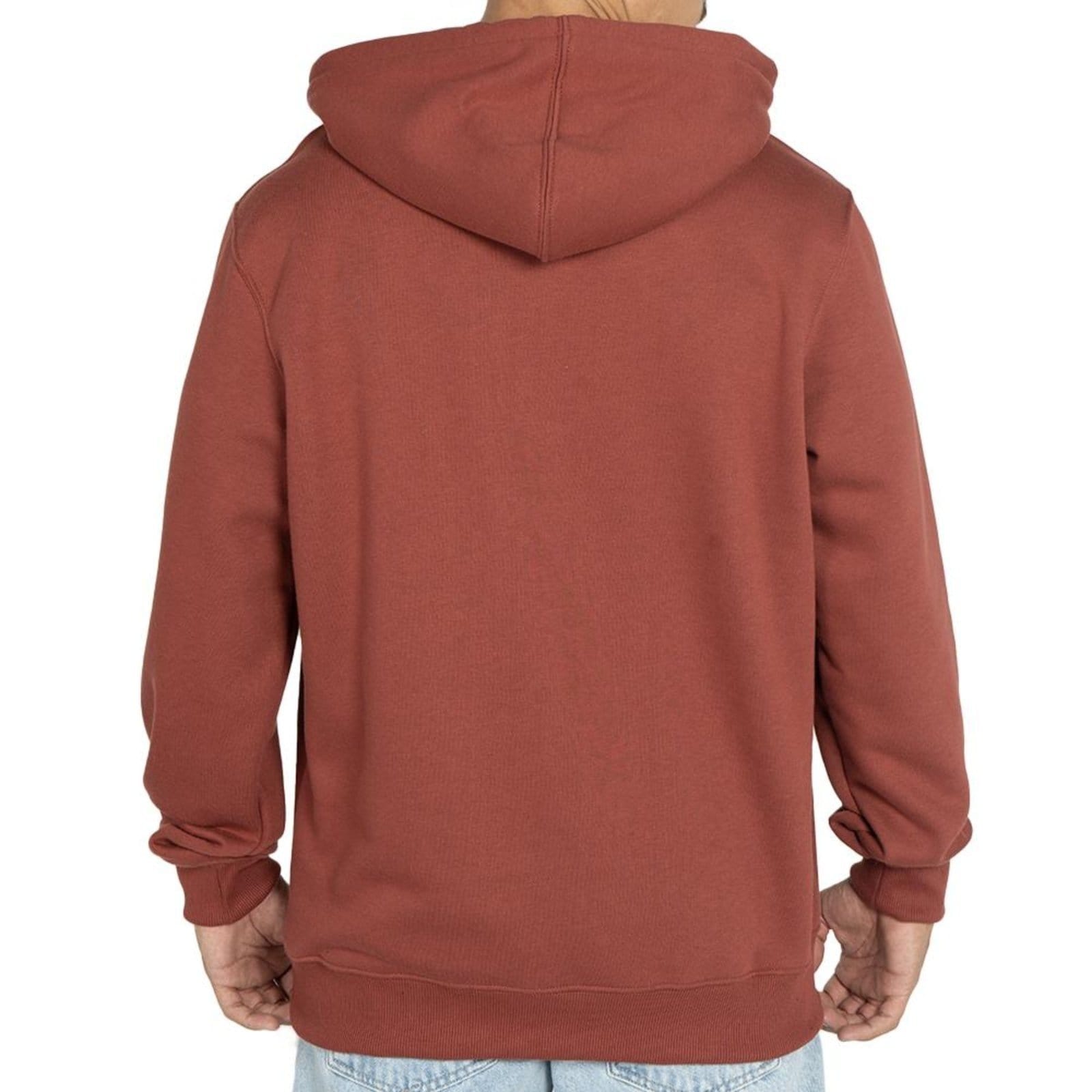 Vista 2 Moletom RVCA Canguru VA Essential 270G WT25 Masculino Vinho RVCA vermelho