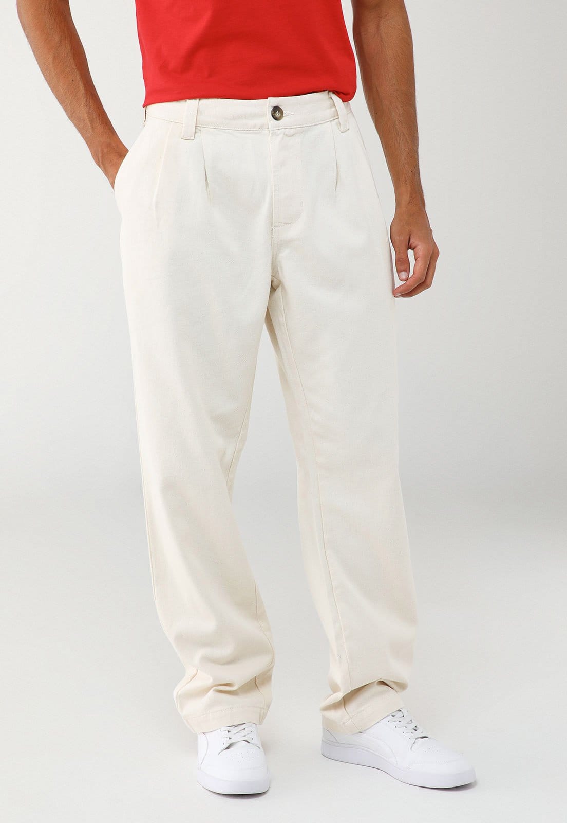 Calça Sarja Reta Masculina Colcci Off-White