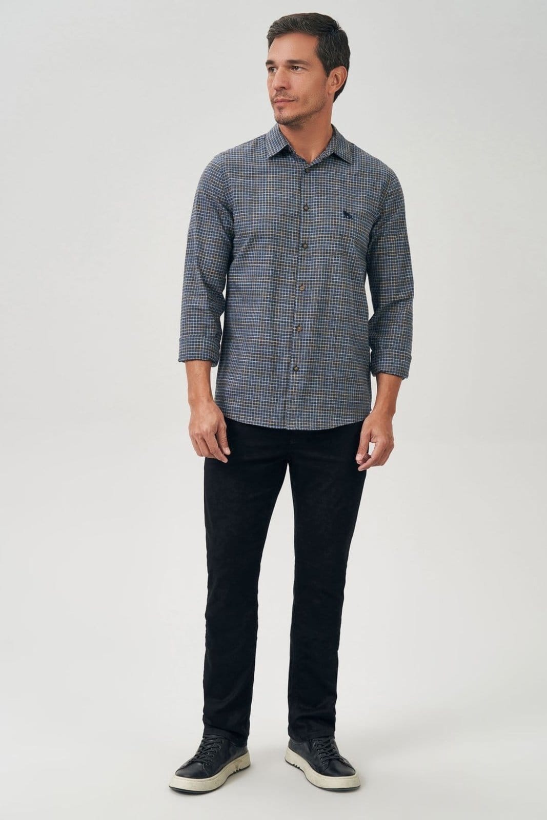 Camisa Quadriculada Masculina Acostamento