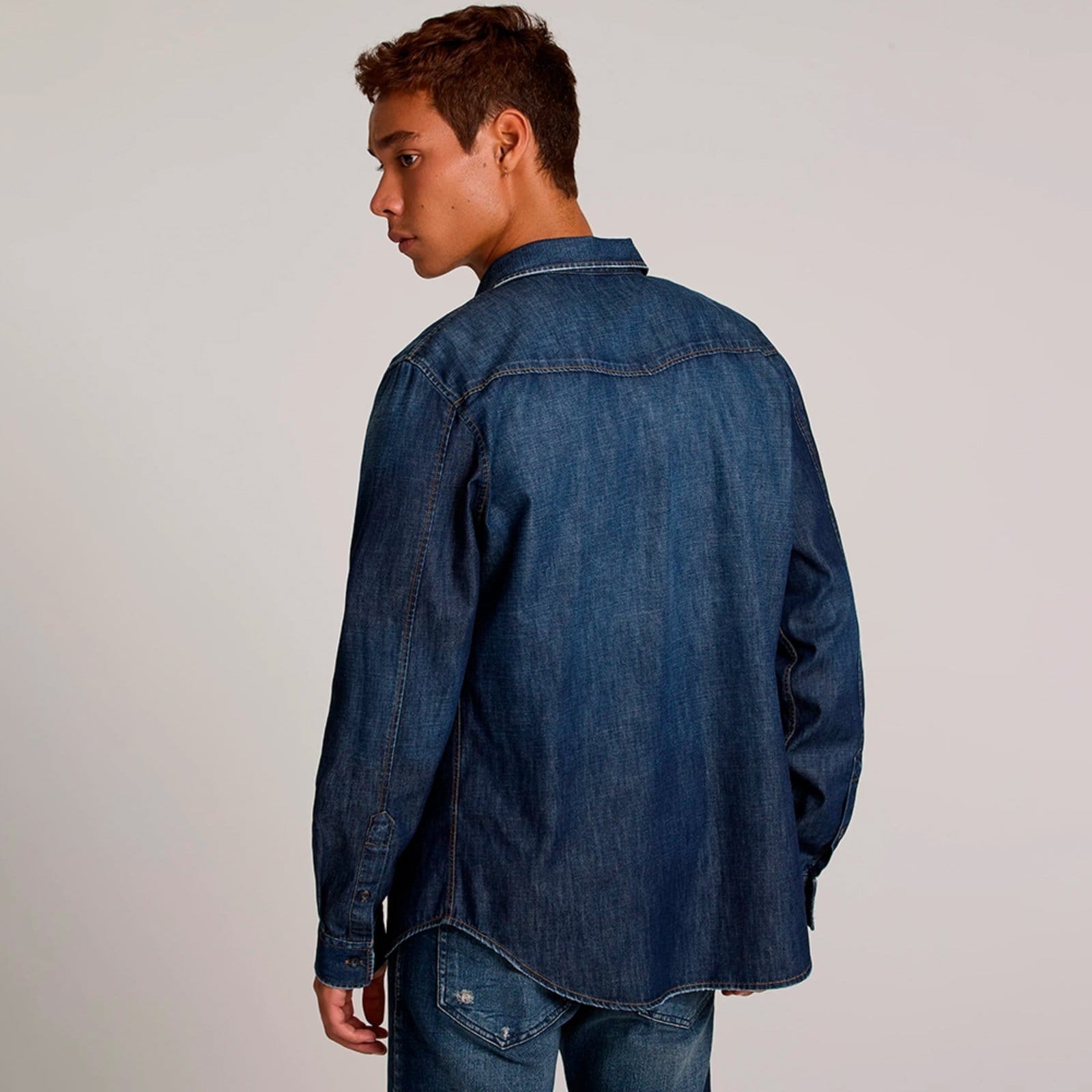 Vista 2 Camisa John John Slim Phoenix Ou25 Masculino John John azul