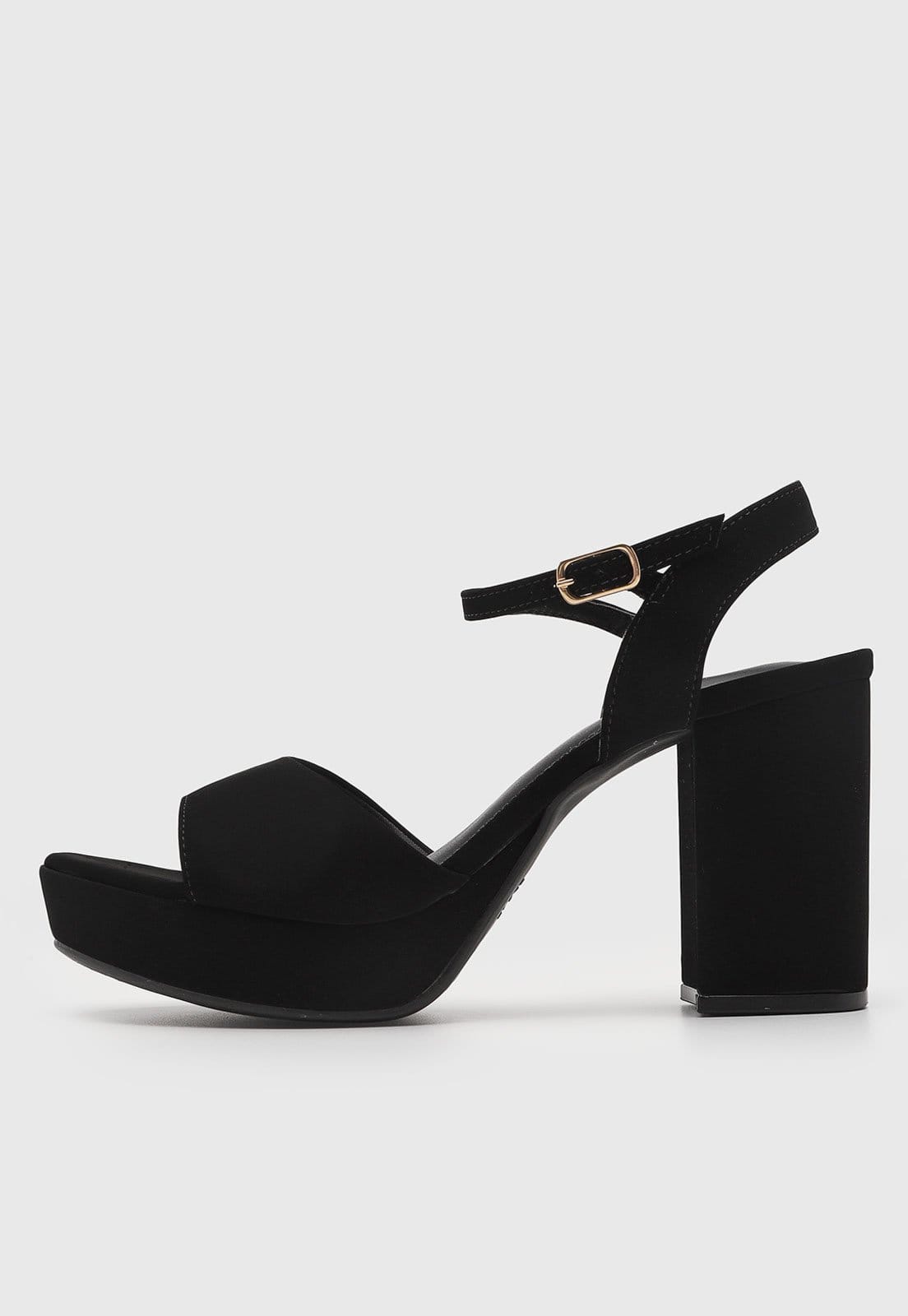 Sandália Feminina Via Marte Salto Bloco Preta