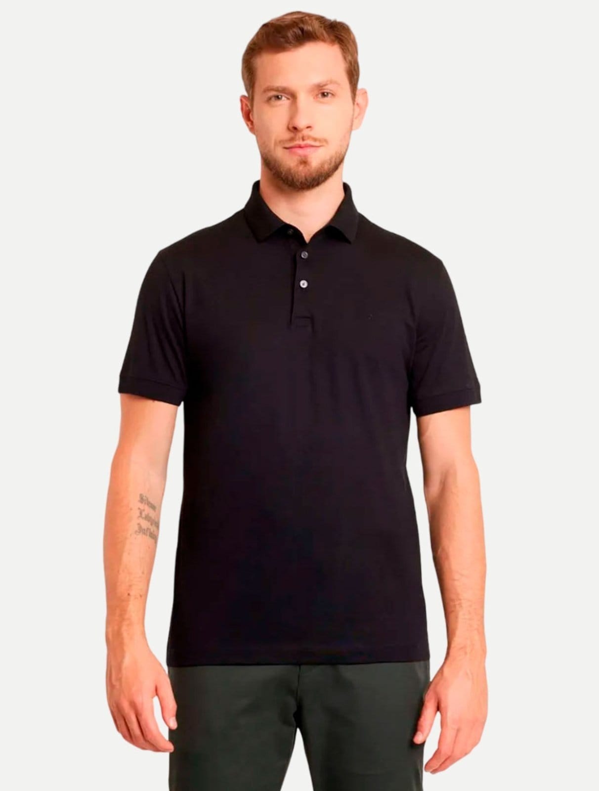 Polo Aramis Regular Algodão Peruano Premium Surton Preta