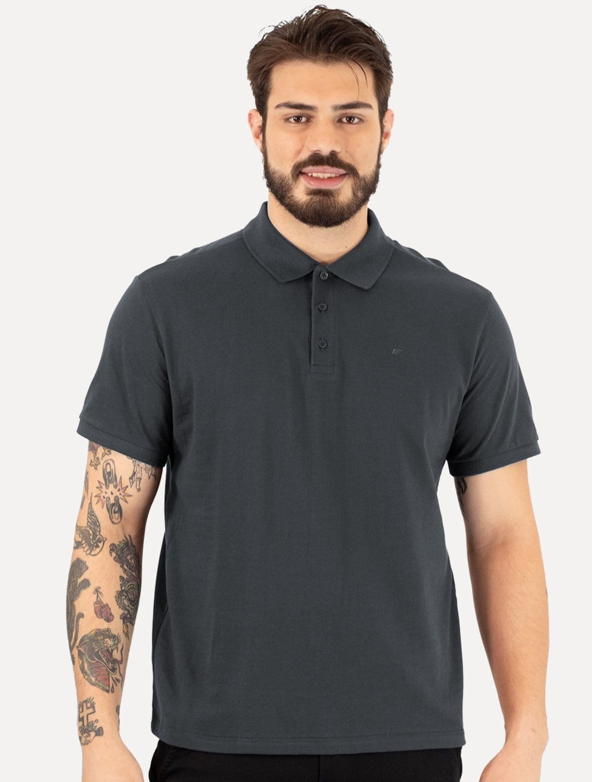 Polo Ellus Masculina Piquet Classic Easa Midnight Blue Marinho