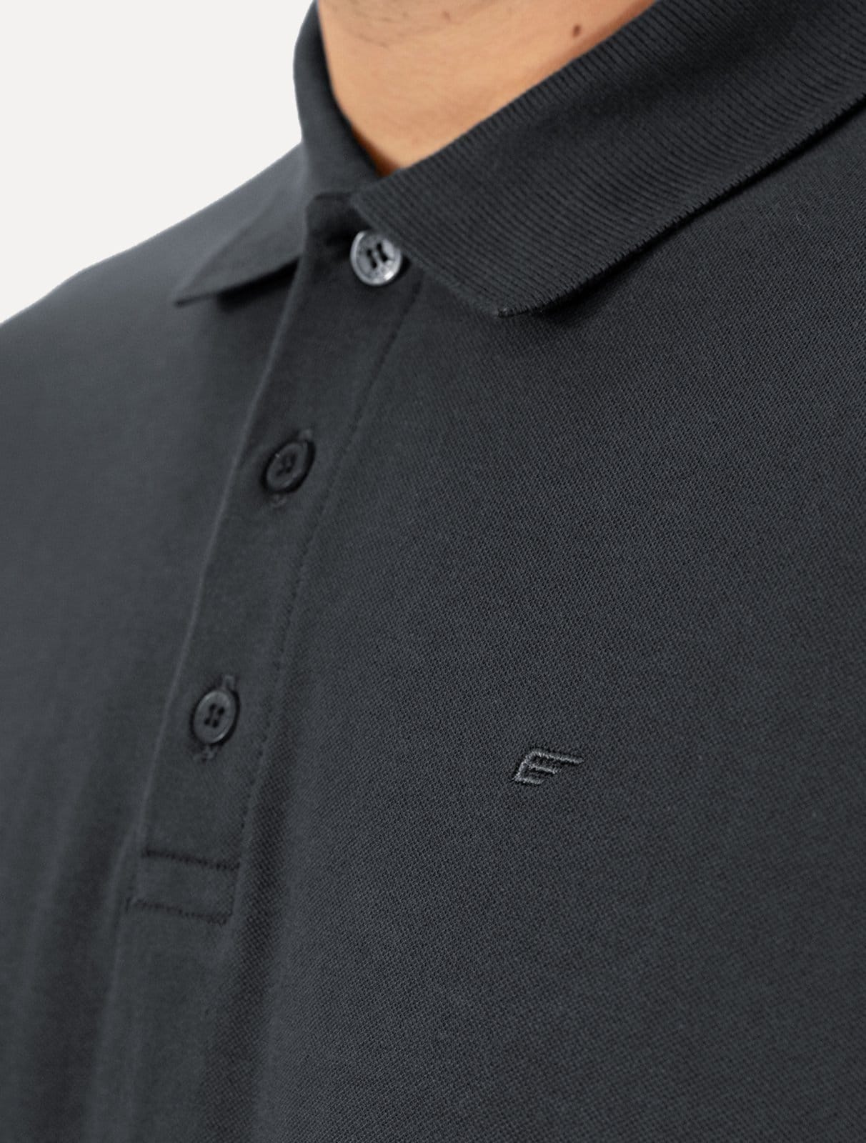 Vista 2 Polo Ellus Masculina Piquet Classic Easa Midnight Blue Marinho Ellus azul marinho blue