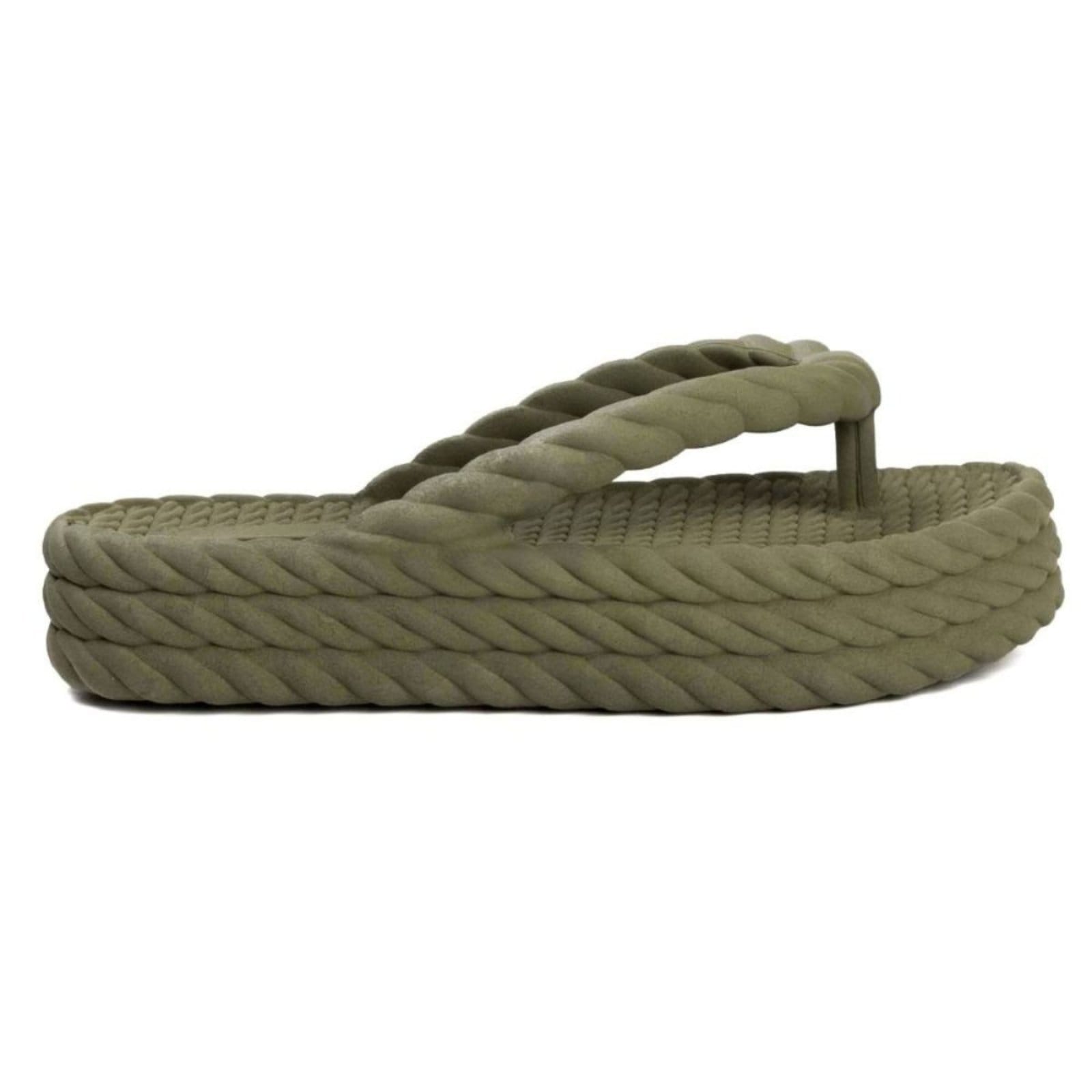 Vista 2 Chinela Feminina Veritimo Sandália Flatform Casual Papete Nuvem Conforto Moderna Veritimo verde militar