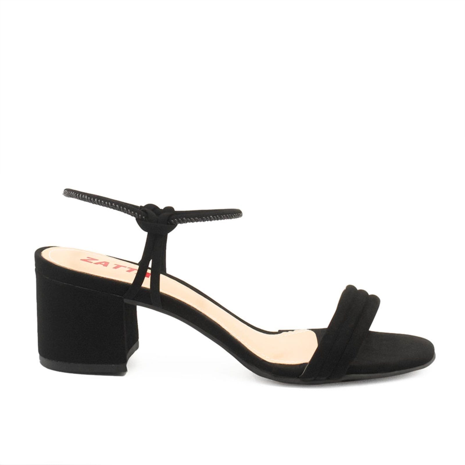 Sandália Zatta Salto Bloco Ines Nobuck