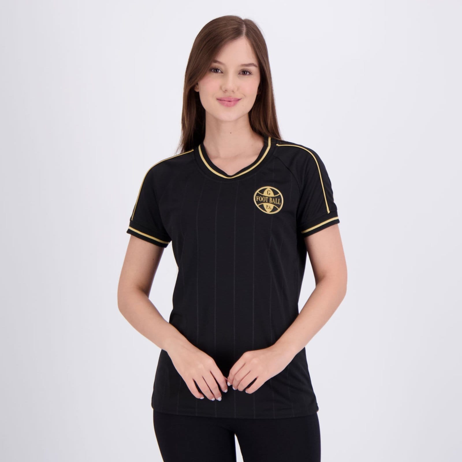 Camisa Grêmio Sorro Feminina Preta e Dourada