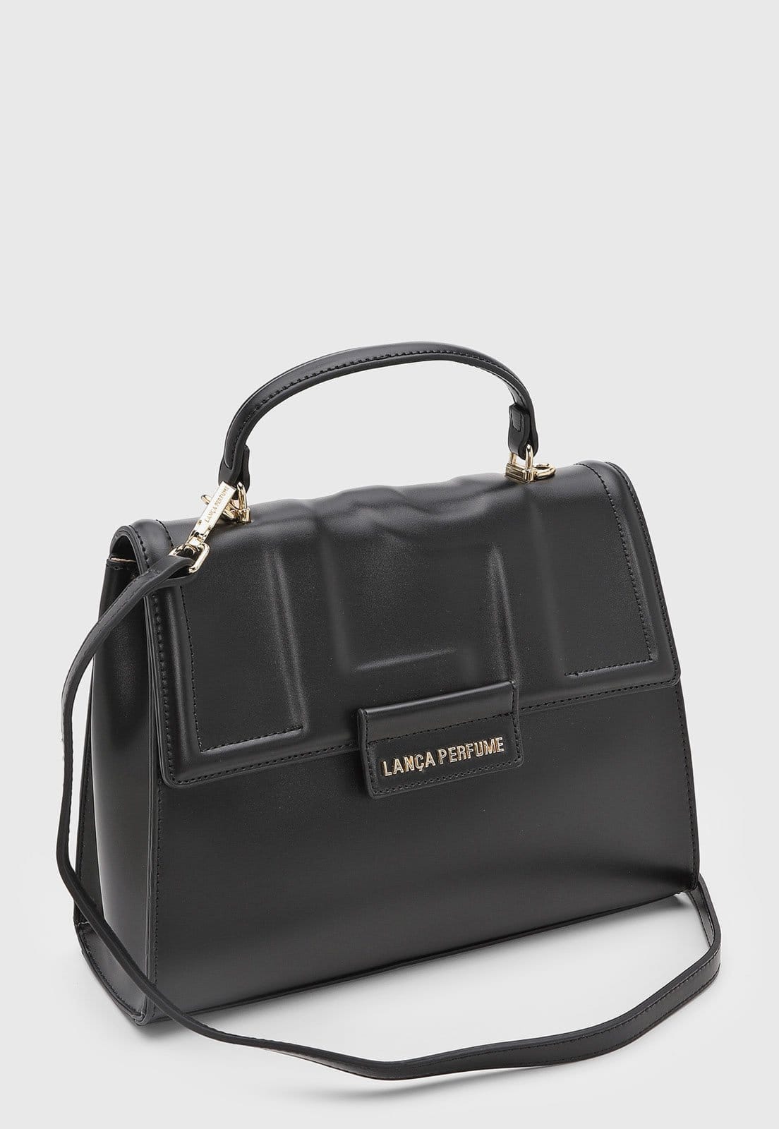 Vista 2 Bolsa Feminina Lança Perfume Estruturada Preta Lança Perfume preto