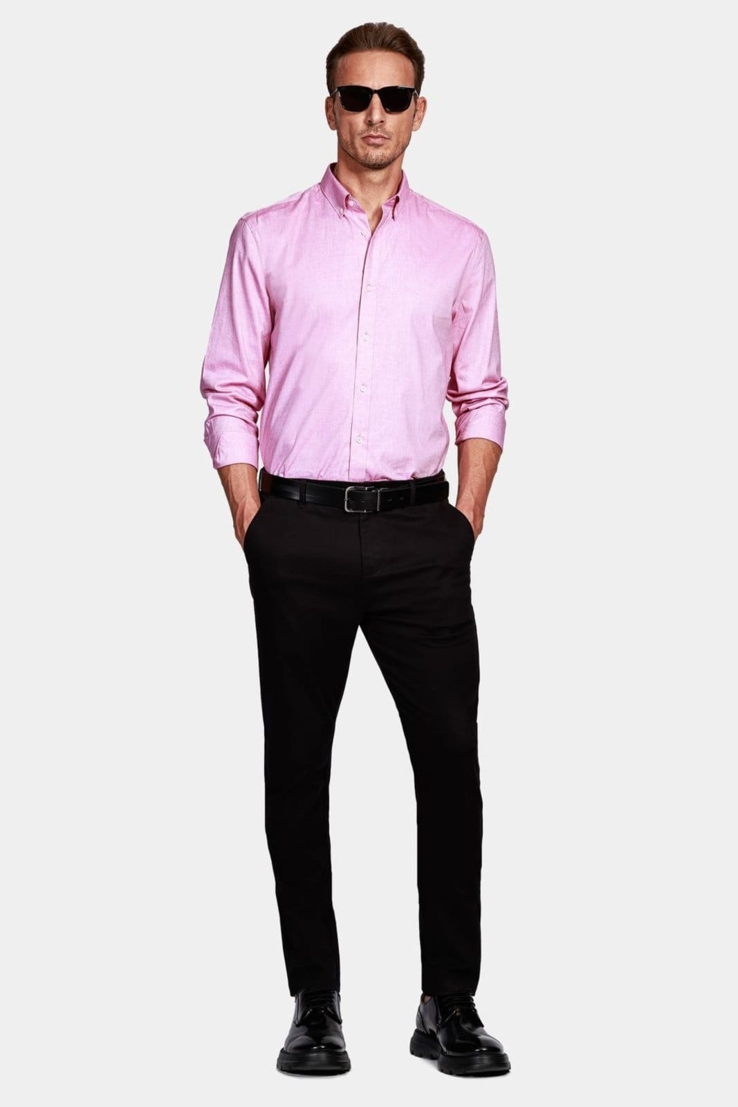 Vista 2 Camisa Aramis Manga Longa Regular Oxford Button-Down Pink Aramis incolor pink