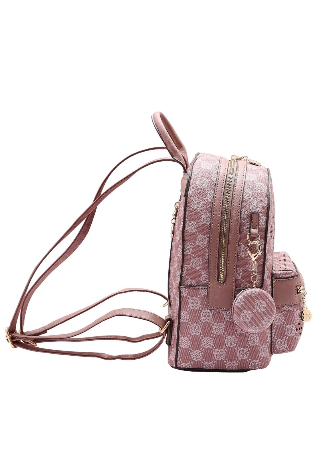 Vista 2 Mochila Feminina Chenson Original New Cristal Costas 8485022 Chenson preto