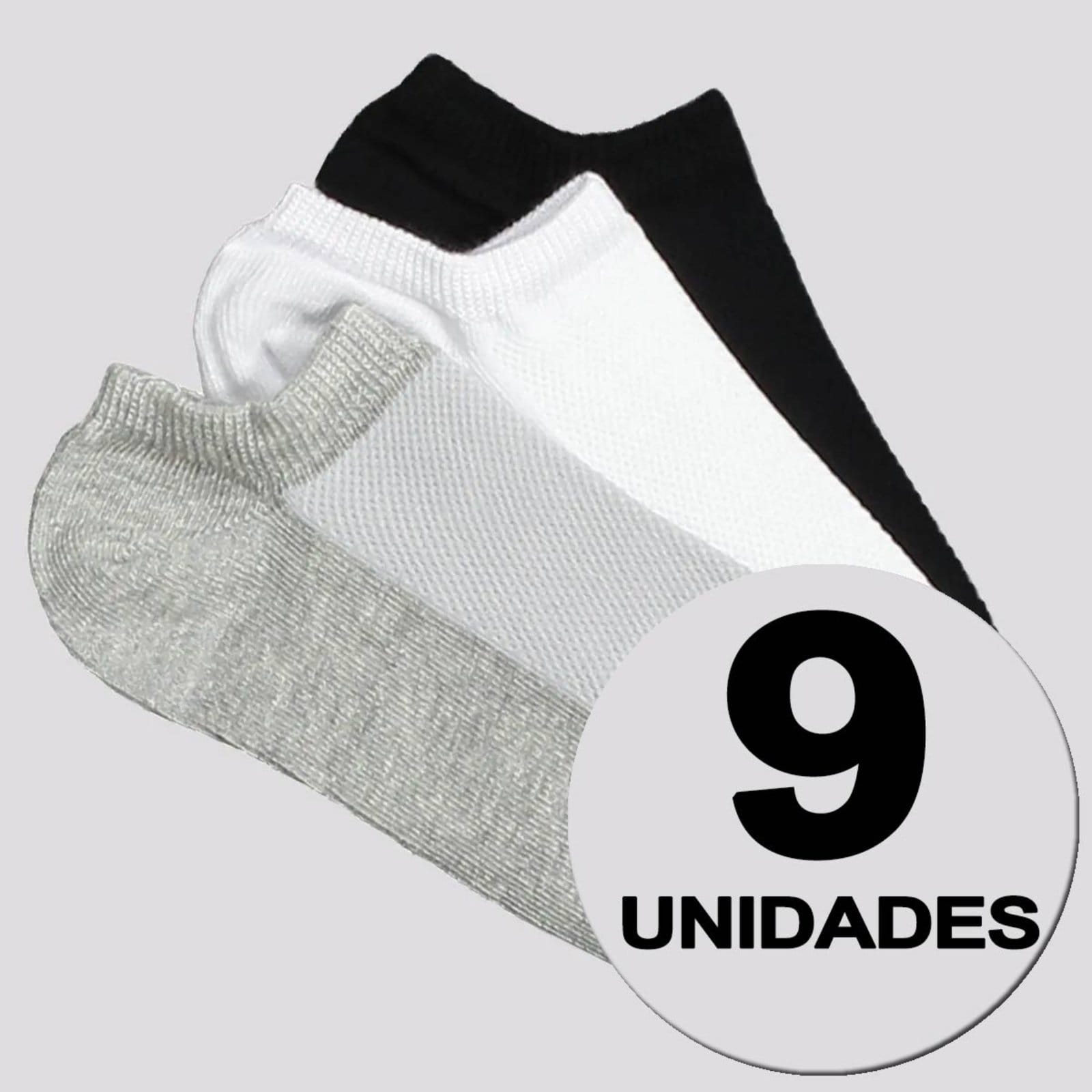 Kit Meia Selene 9 Pares Sapatilha Feminino