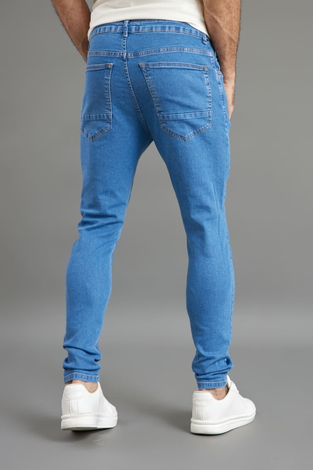 Vista 2 Calça Jeans Masculina Skinny Básica Five Pockets Dialogo DIALOGO azul