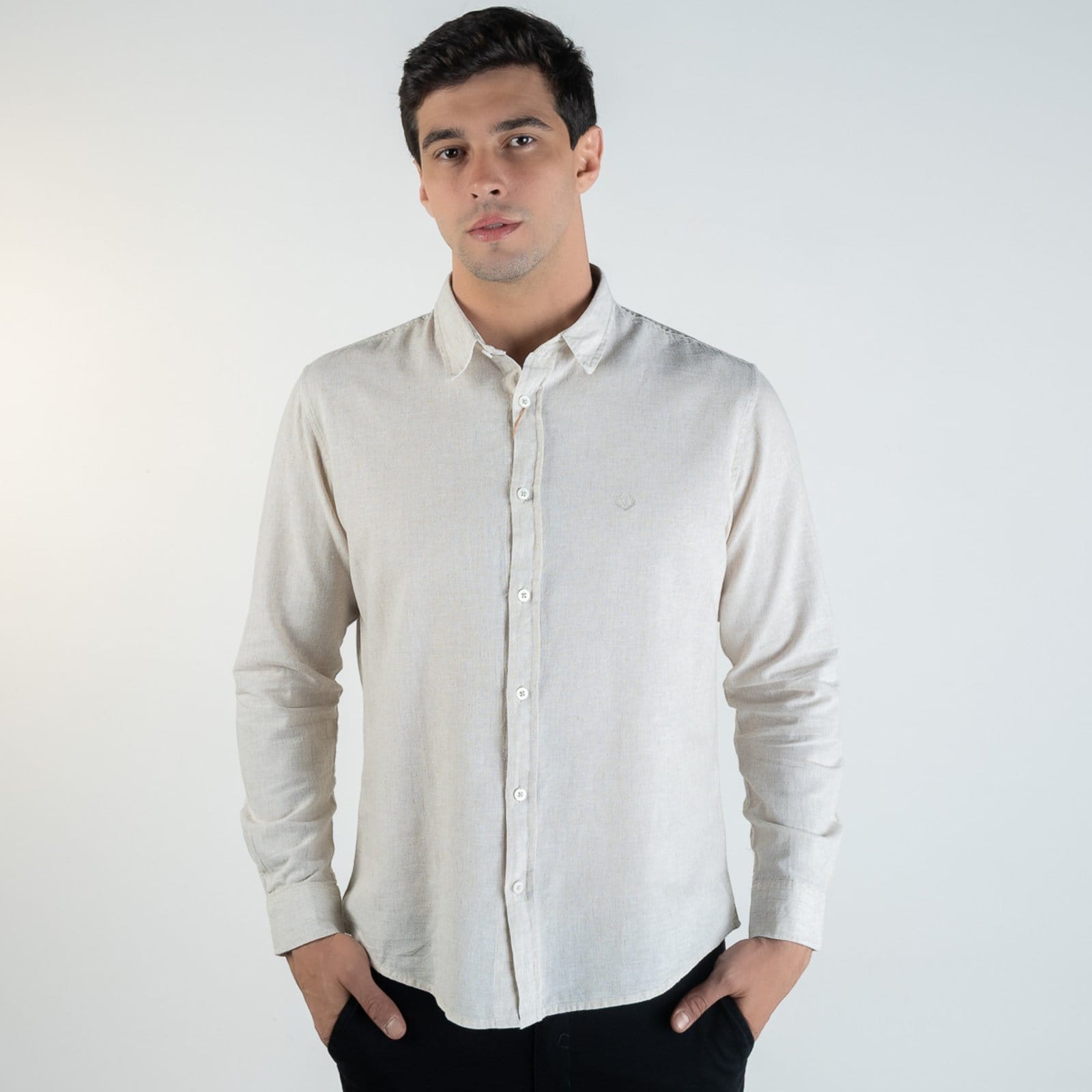 Camisa Linho Pienza VersatiOld Areia