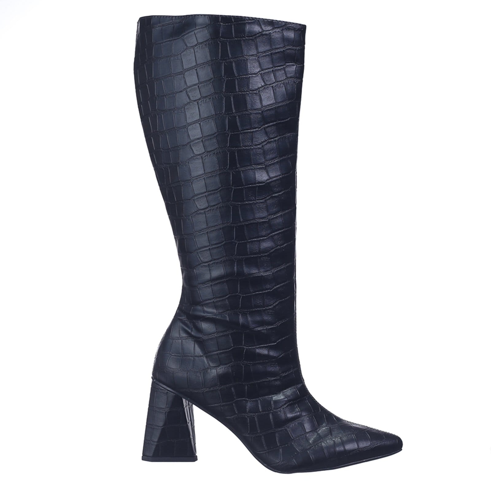 Bota Feminina Cano Alto 23020 Croco