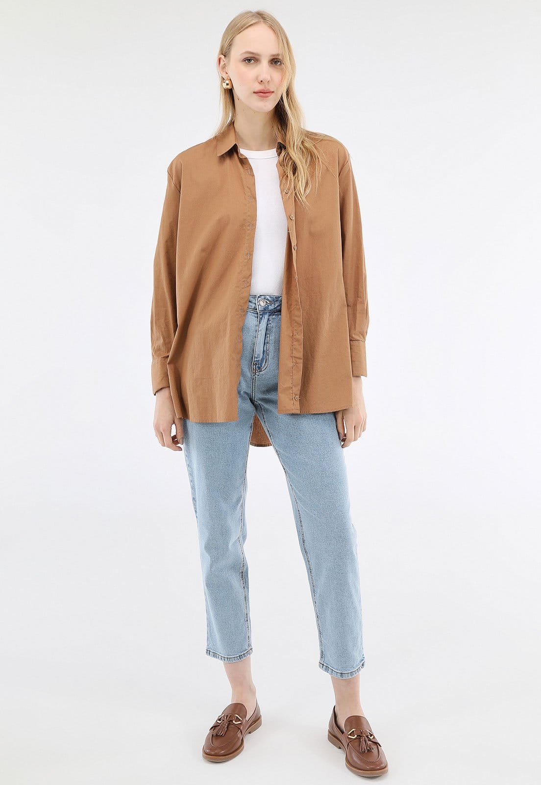 Vista 2 Calça Jeans Lez a Lez Mom Pocket Lez a Lez azul