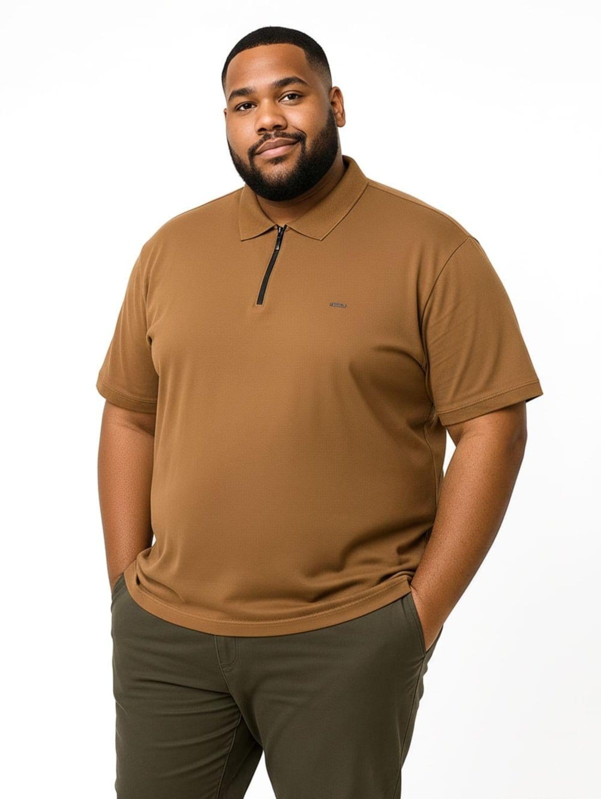 Polo Piquet Manga Curta Plus Size Masculina