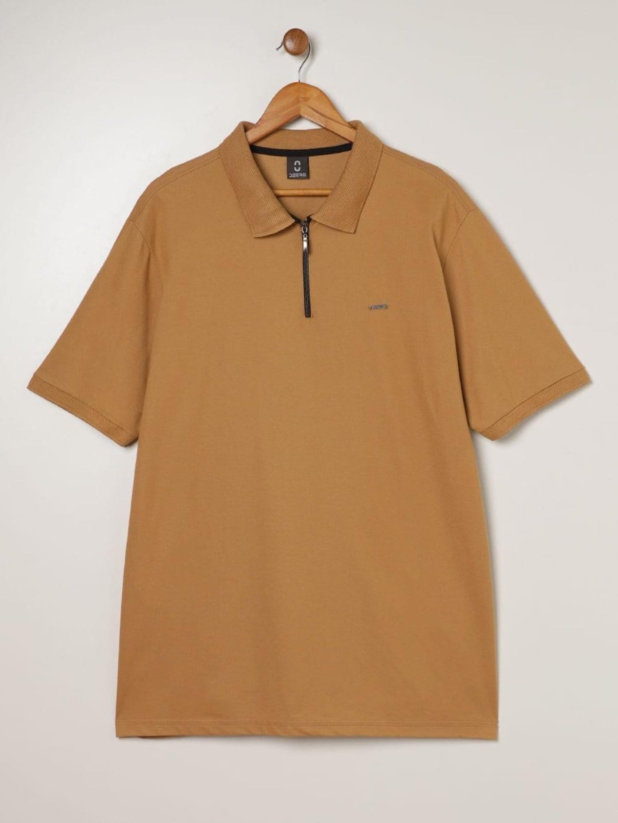 Vista 2 Polo Piquet Manga Curta Plus Size Masculina DZero marrom