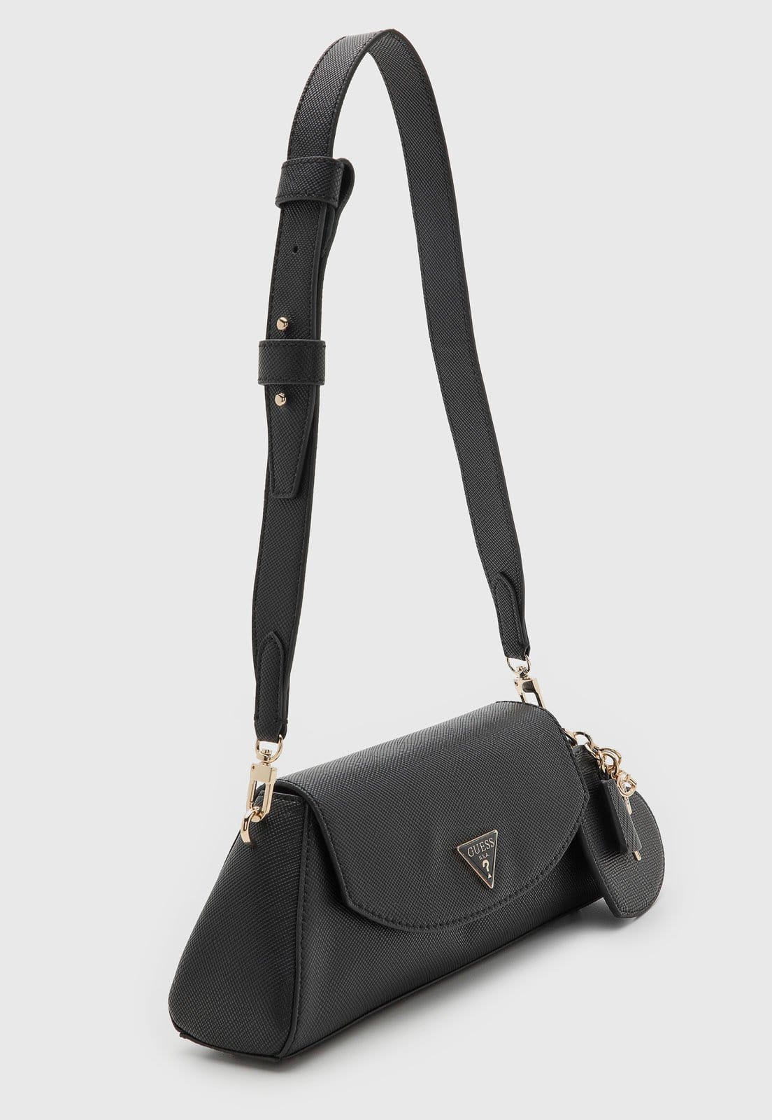 Vista 2 Bolsa Feminina Guess Média Coração Preta Guess preto