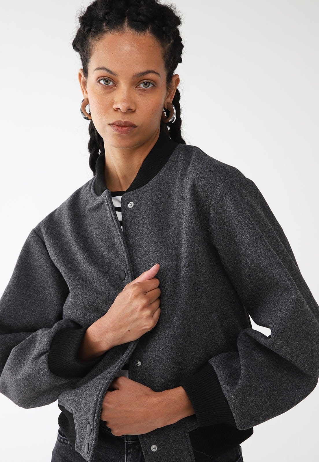 Jaqueta Facinelli Bomber Grafite