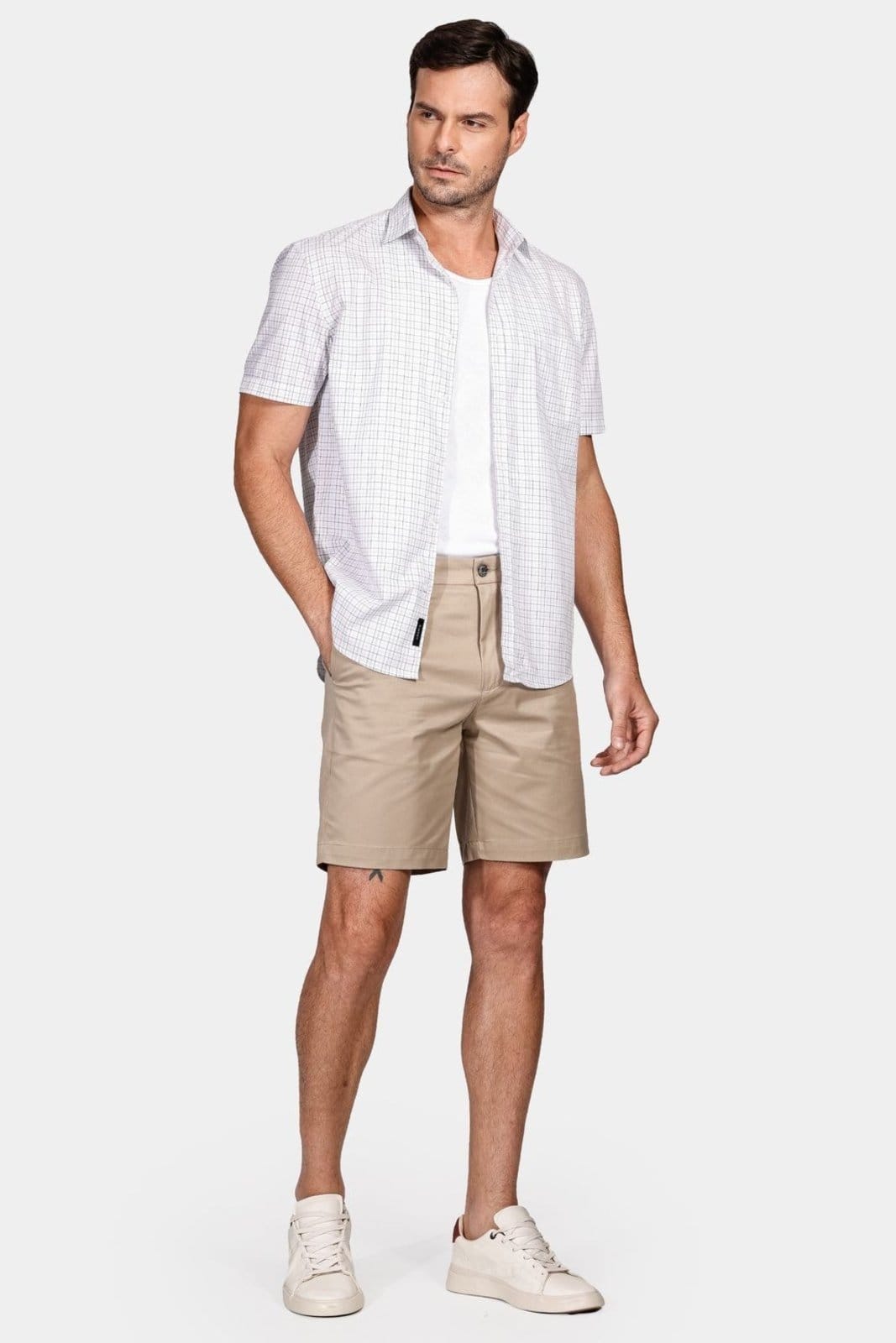 Vista 2 Bermuda Aramis Chino Premium Touch Moovex Cáqui Aramis bege