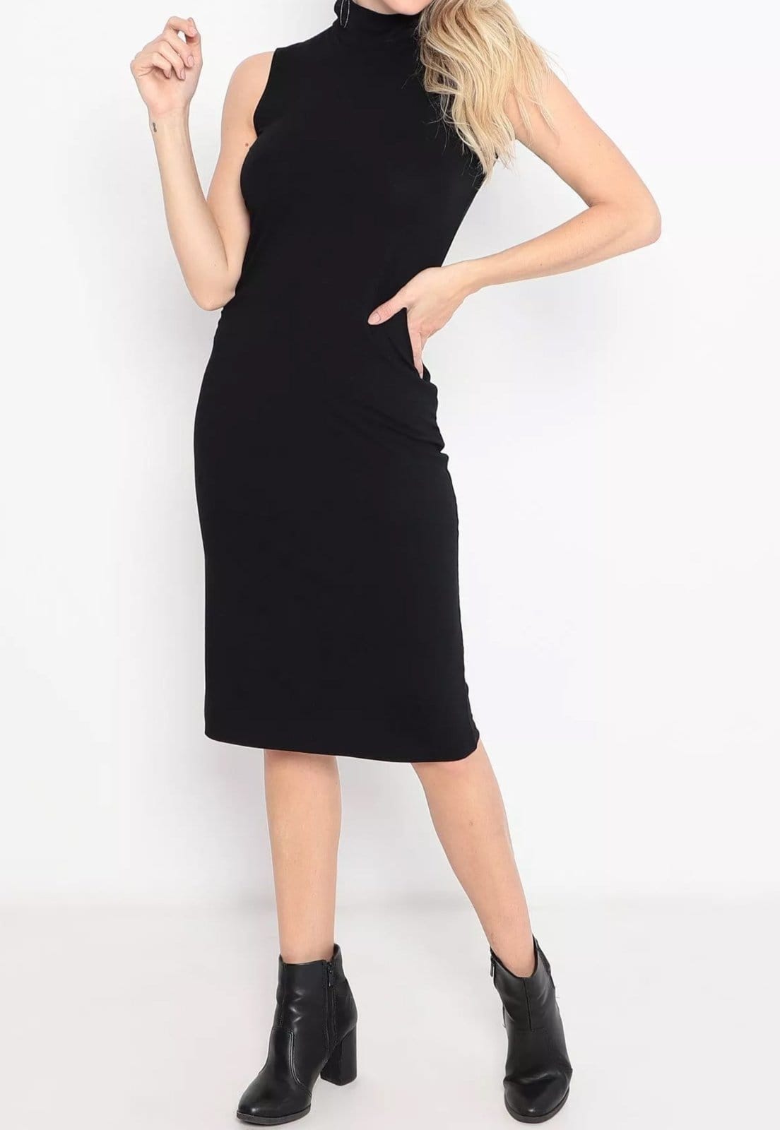 Vestido Maria Paes Midi Gola Alta