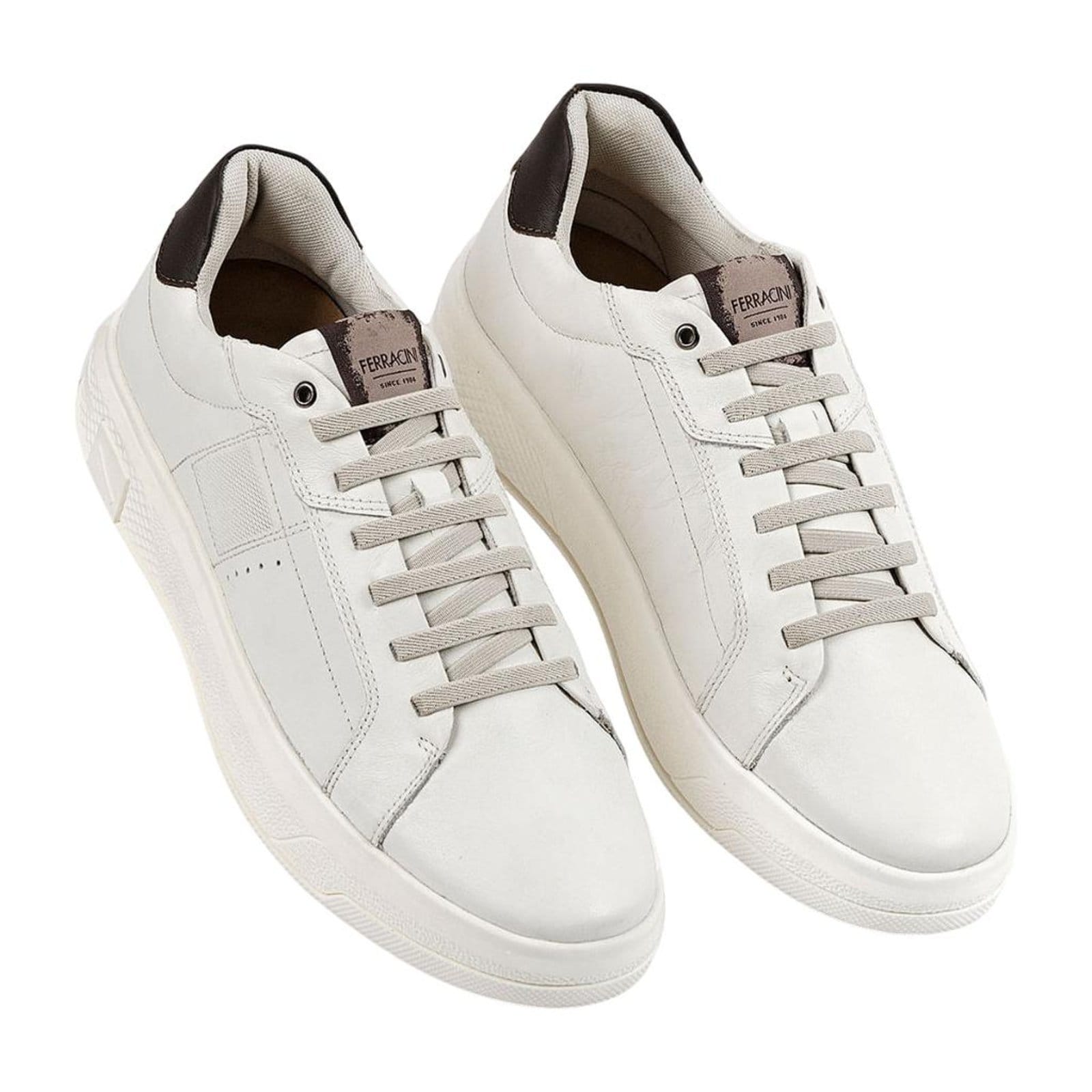 Vista 2 Tenis Sapatênis Ferracini Dream Sneaker Couro Off White Off-white FERRACINI off-white white