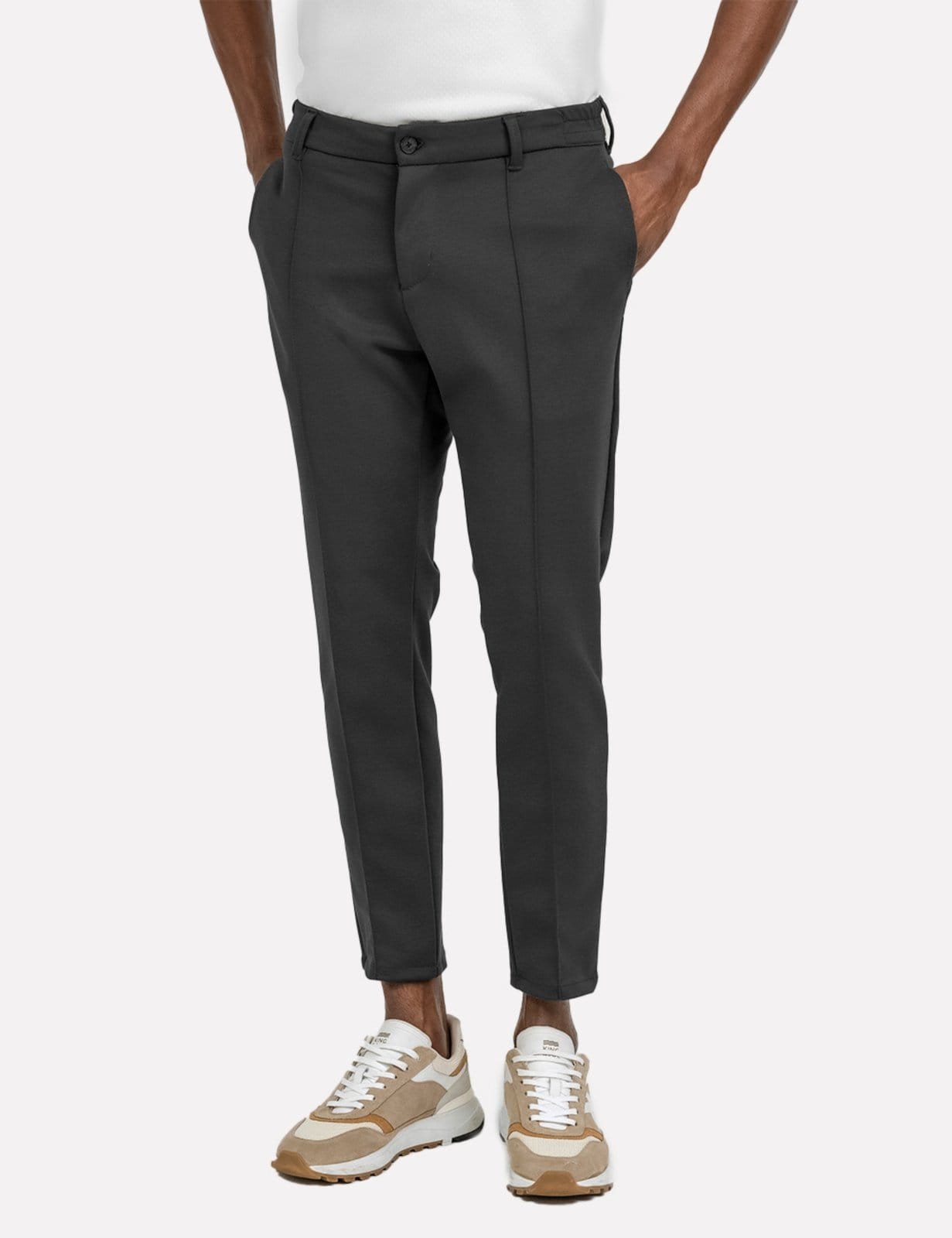 Calça K&J Black Masculina Regular Alfaiataria Western Preta