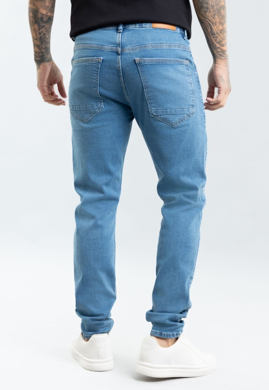 Vista 2 Calça Jeans Slim Básica Masculina Claro Dialogo Dialogo Jeans azul